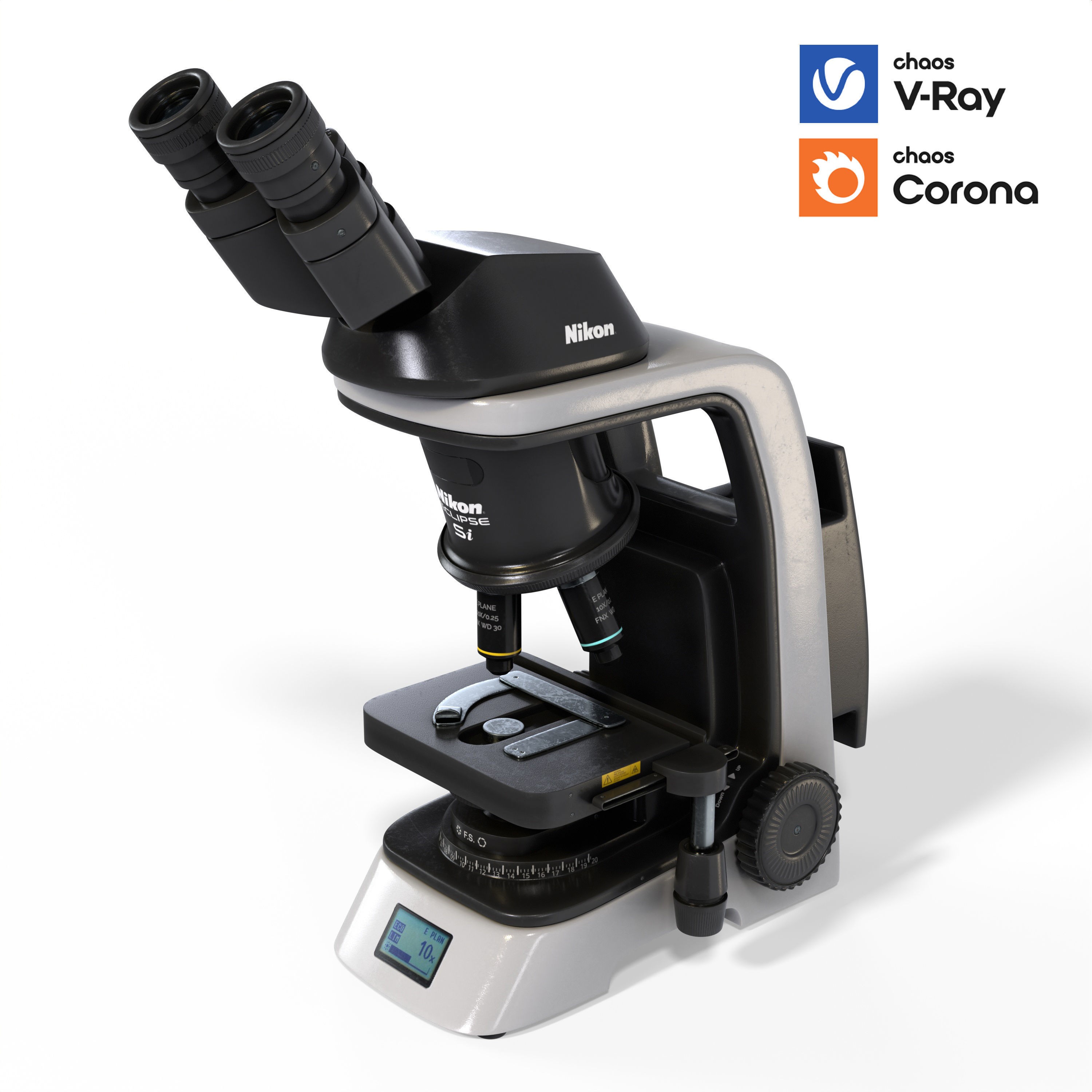 Nikon Eclipse Si Microscope - Game-Ready 3D Model - View 10