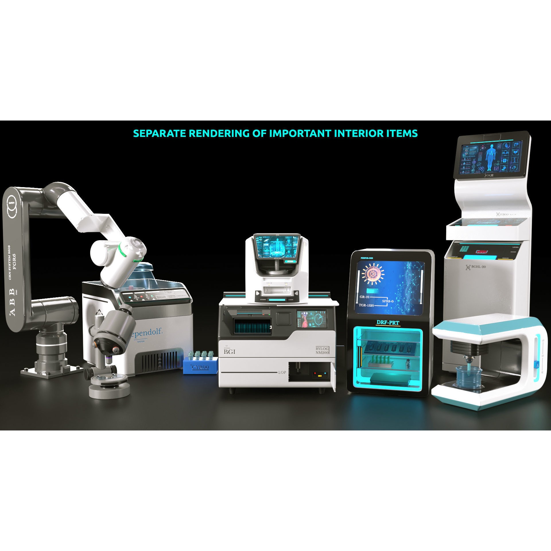 Sci Fi Interior Laboratory - PBR Game-Ready 3D Model