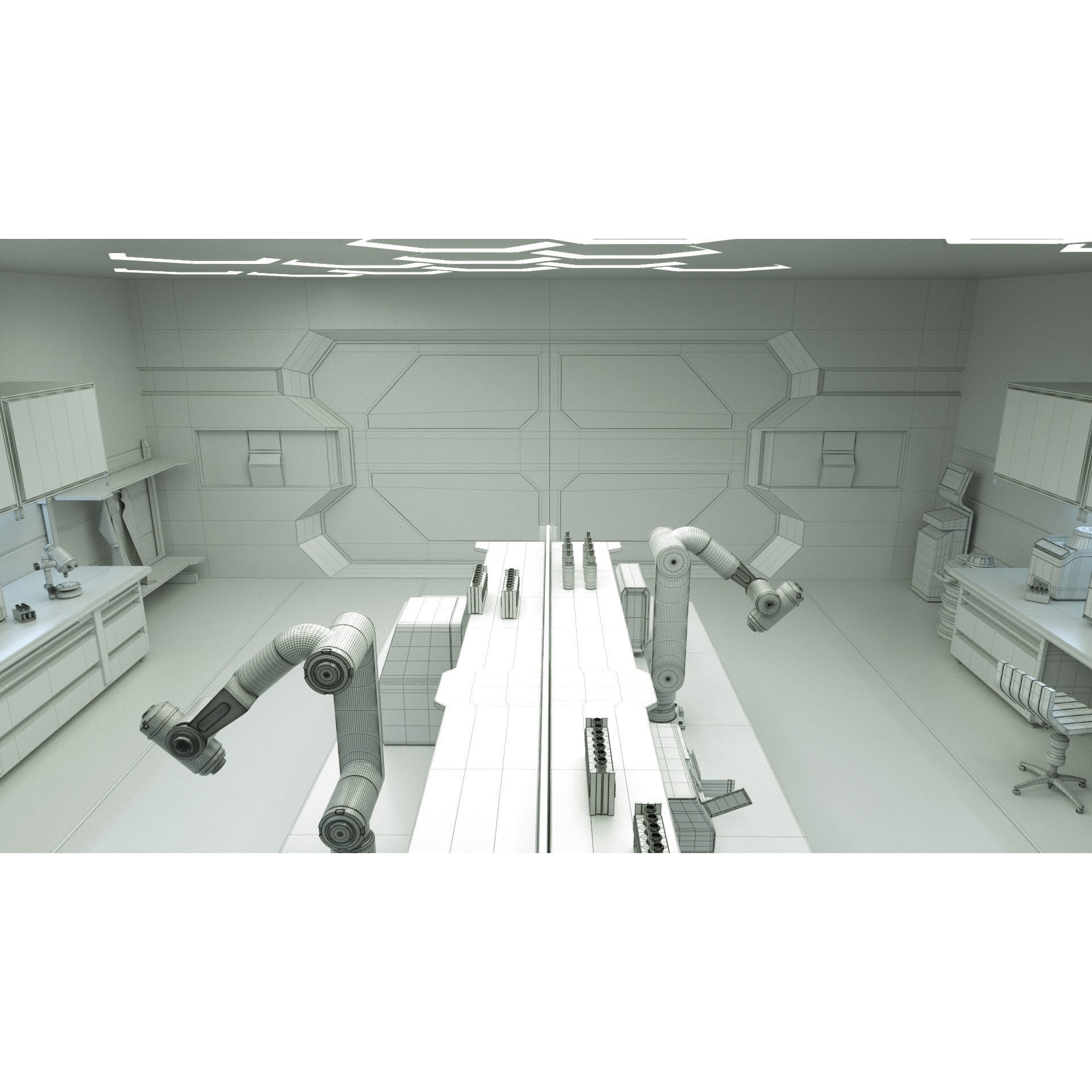 Sci Fi Interior Laboratory - PBR Game-Ready 3D Model - View 21