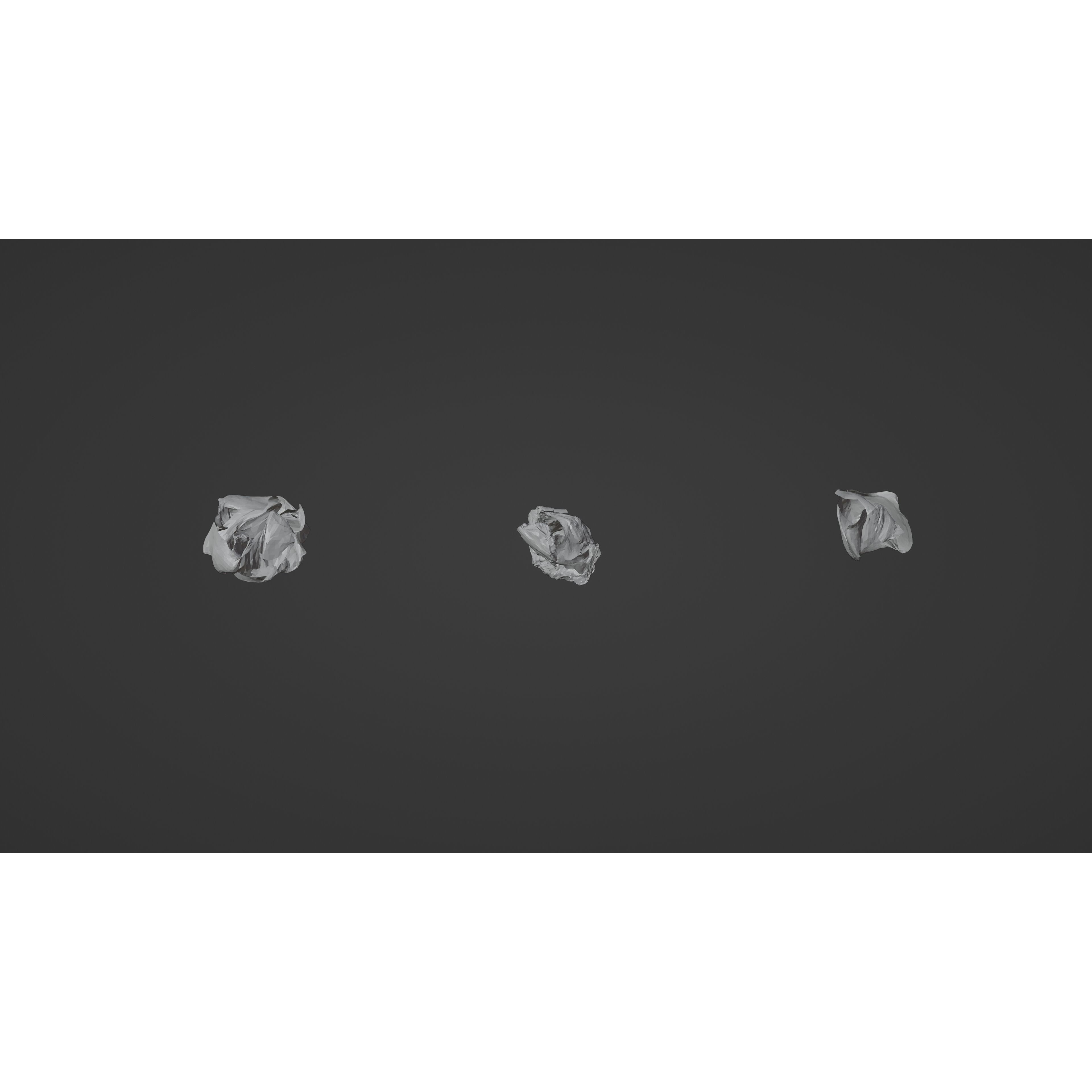 Crumpled Paper Animation - Low-Poly Game-Ready 3D Model - View 11