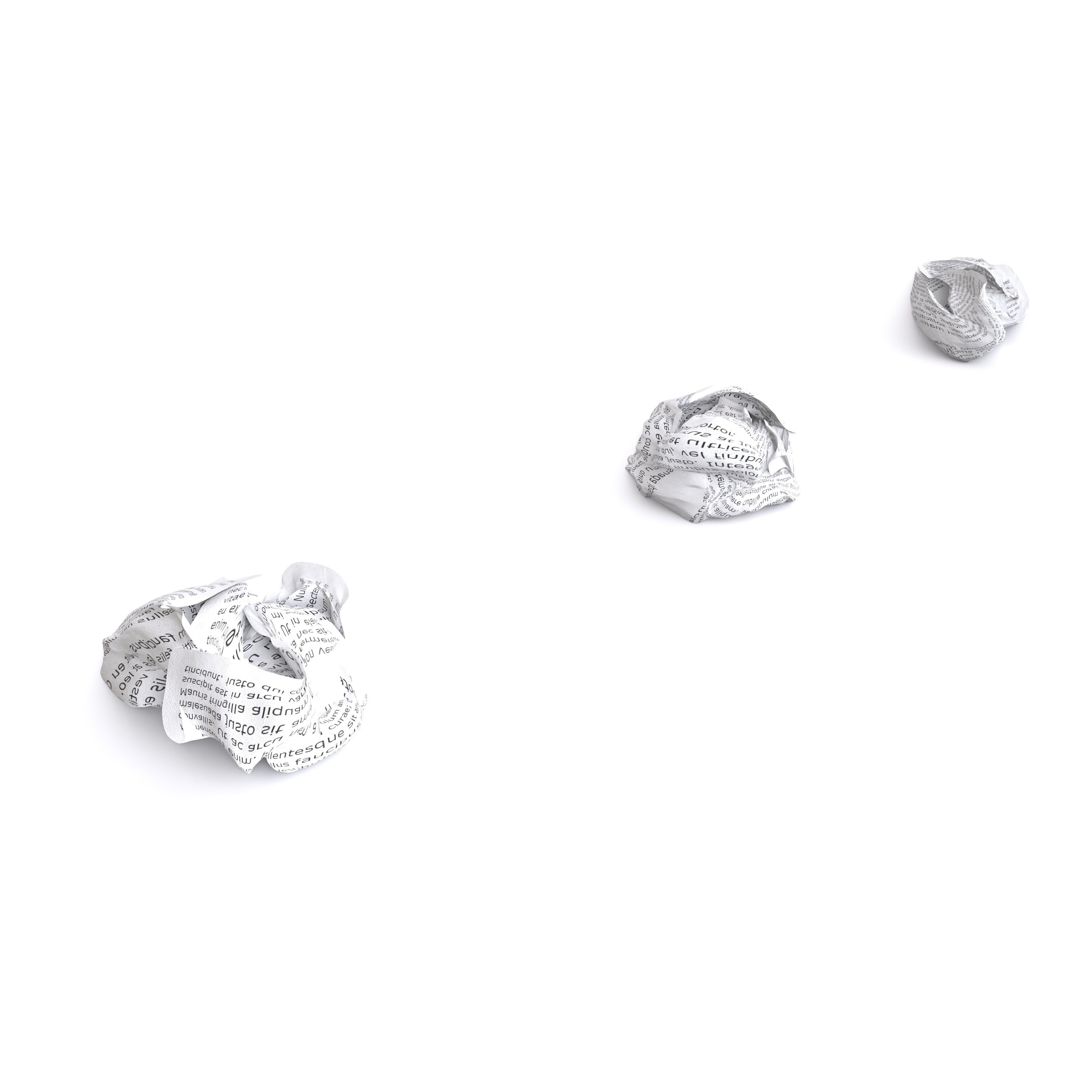 Crumpled Paper Animation - Low-Poly Game-Ready 3D Model - View 12