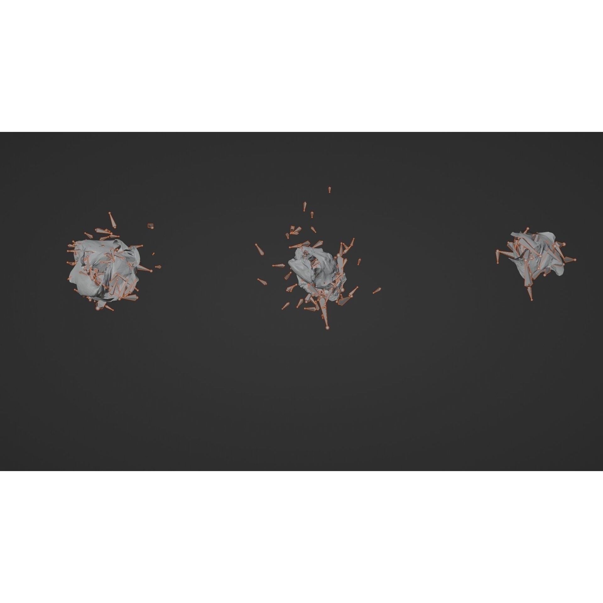 Crumpled Paper Animation - Low-Poly Game-Ready 3D Model - View 13