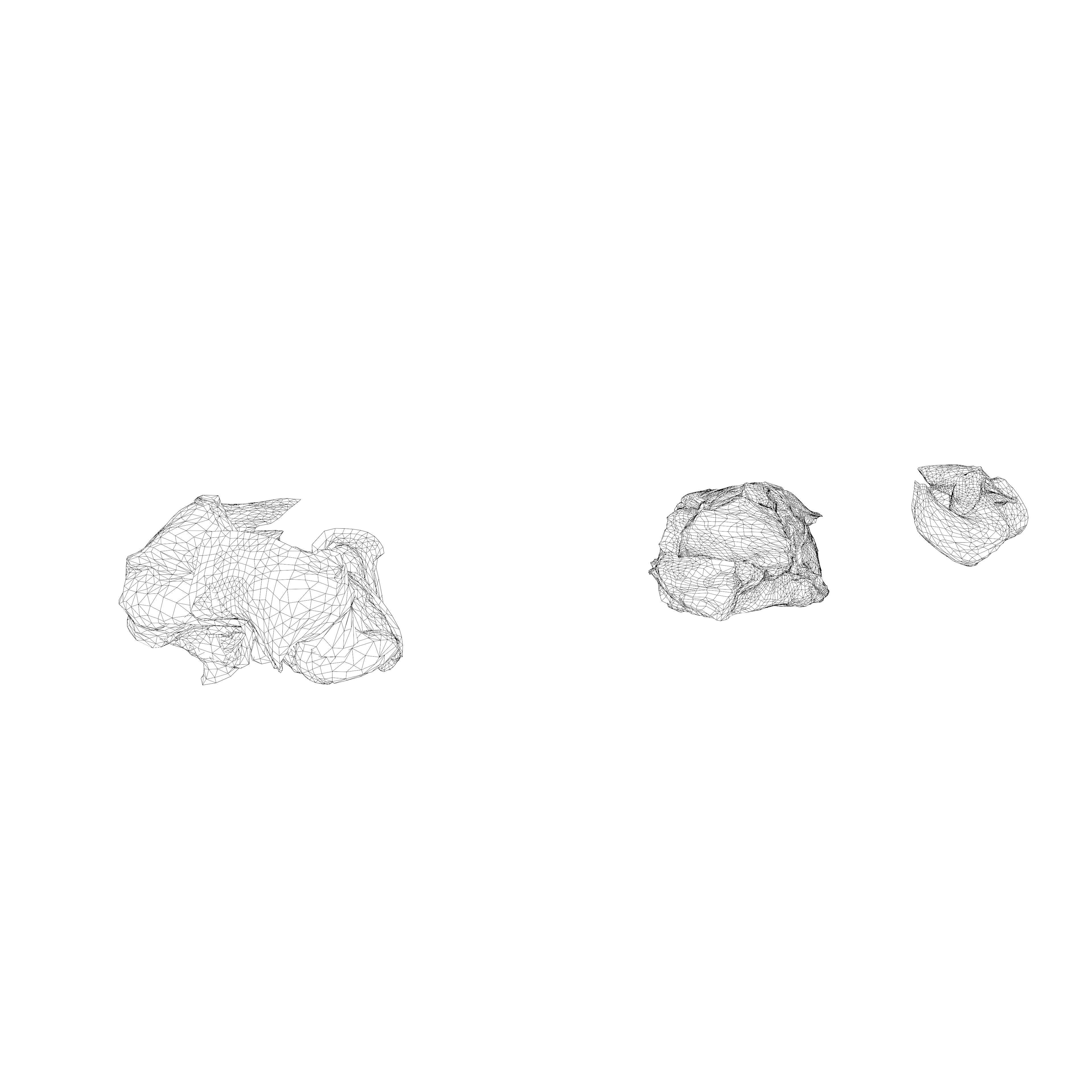 Crumpled Paper Animation - Low-Poly Game-Ready 3D Model - View 16