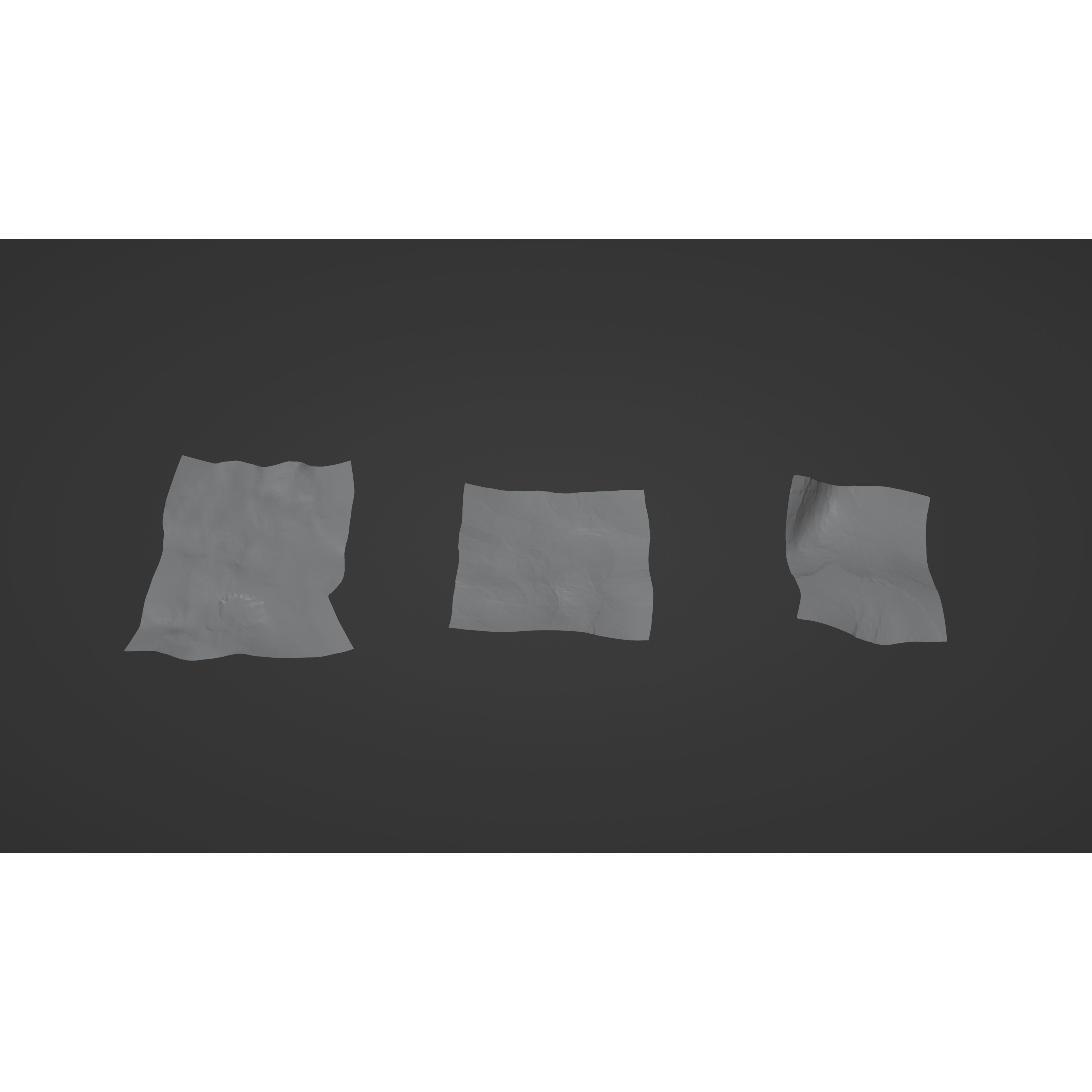 Crumpled Paper Animation - Low-Poly Game-Ready 3D Model - View 7