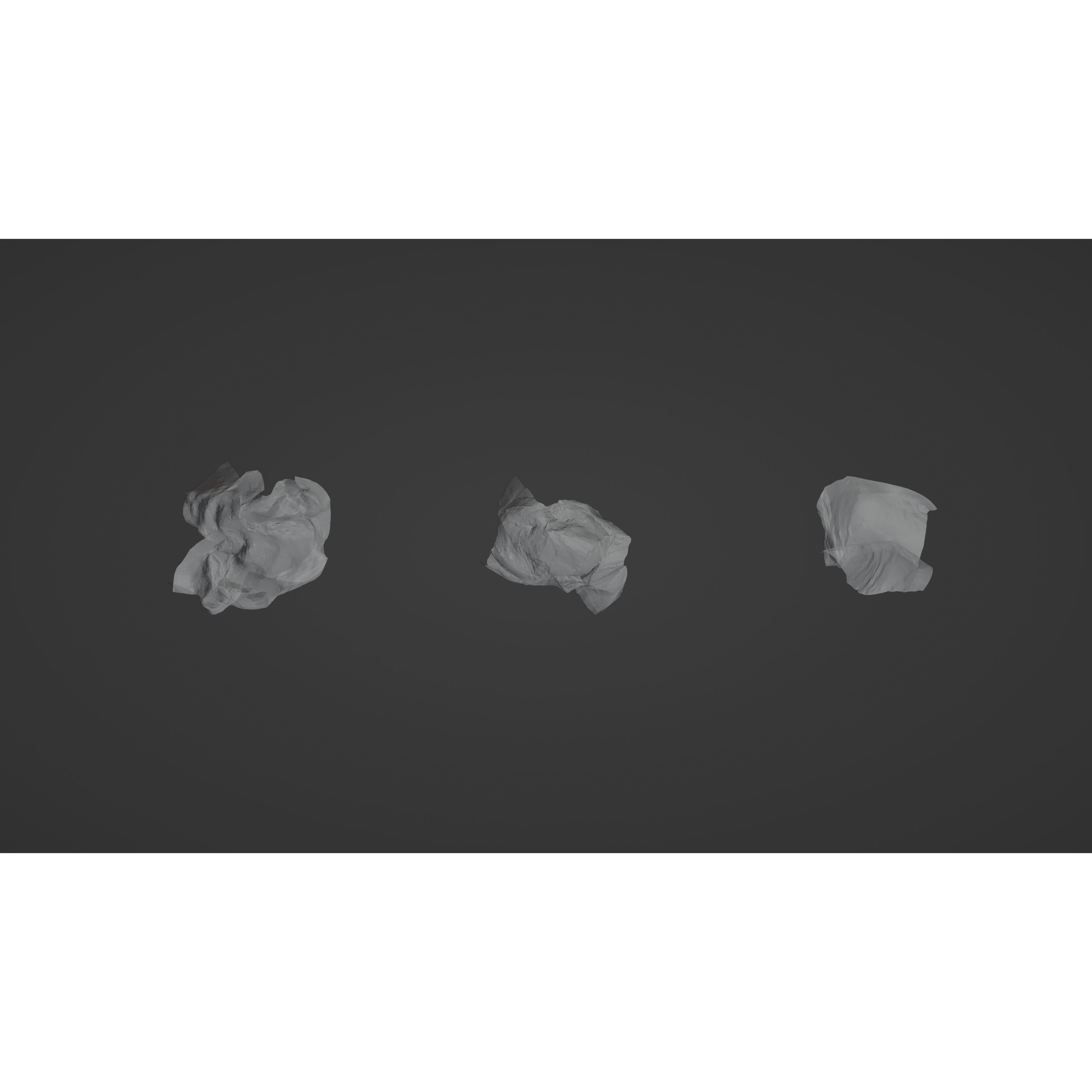 Crumpled Paper Animation - Low-Poly Game-Ready 3D Model - View 9