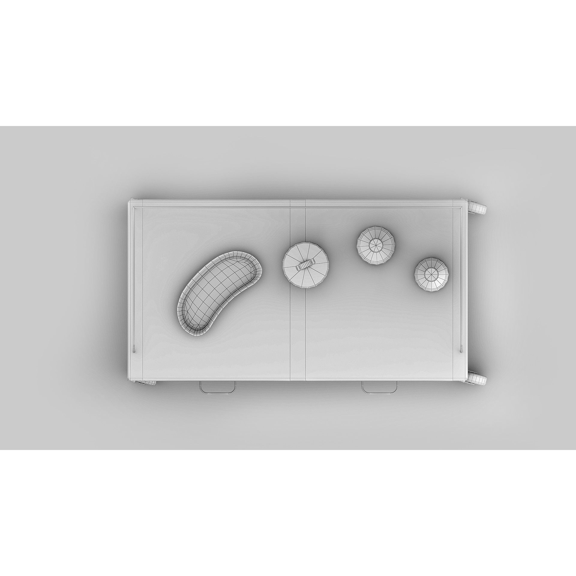 Medicines Trolley - Low-Poly Game-Ready 3D Model - View 15