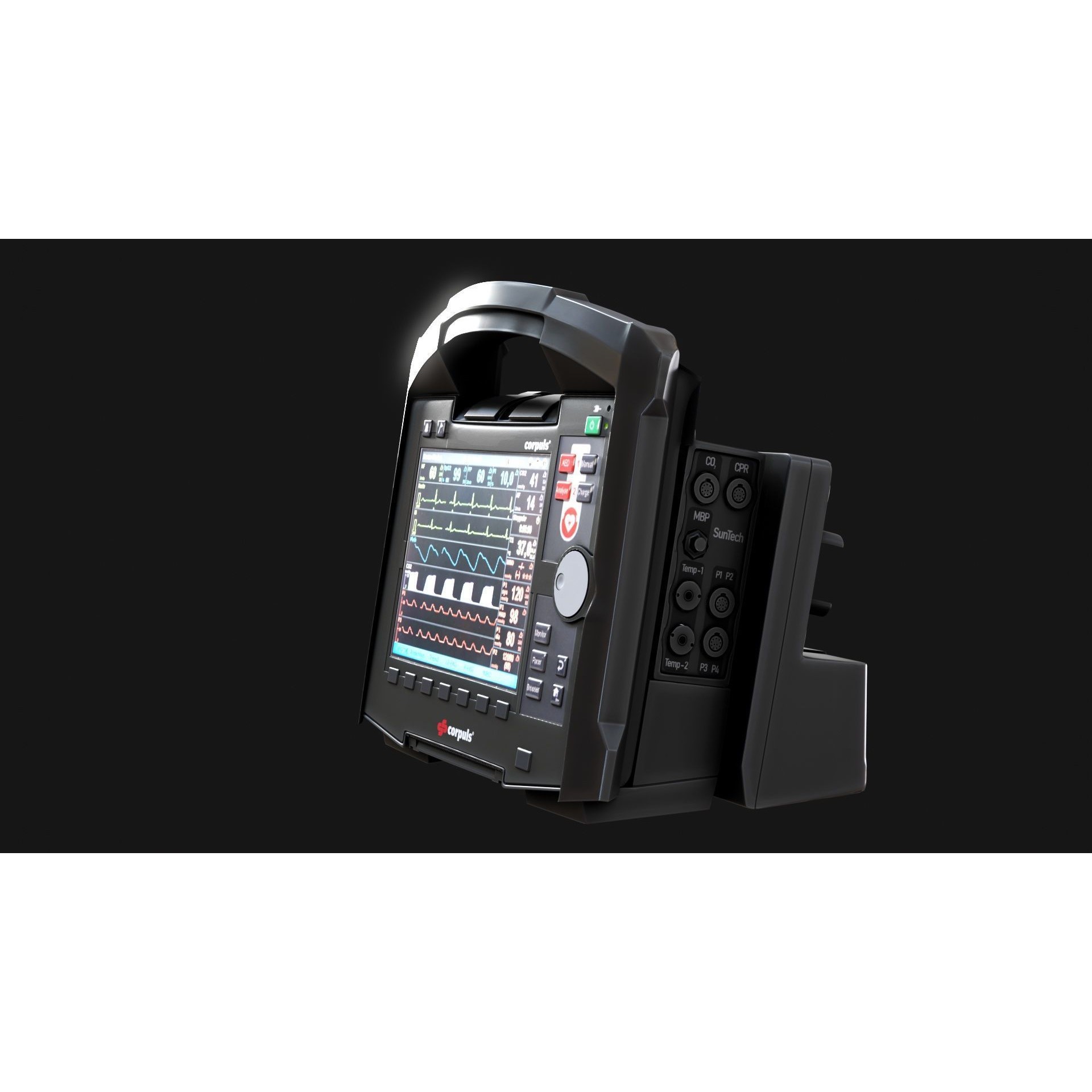 Corpuls3T Medical Monitor - Low-Poly Game-Ready 3D Model