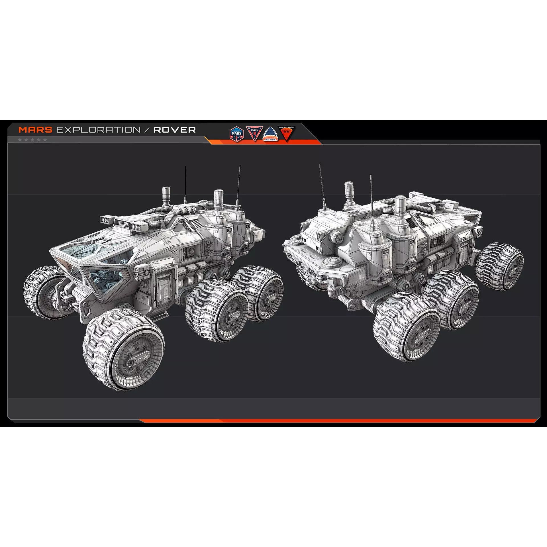 MARS Rover - Low-Poly Game-Ready 3D Model