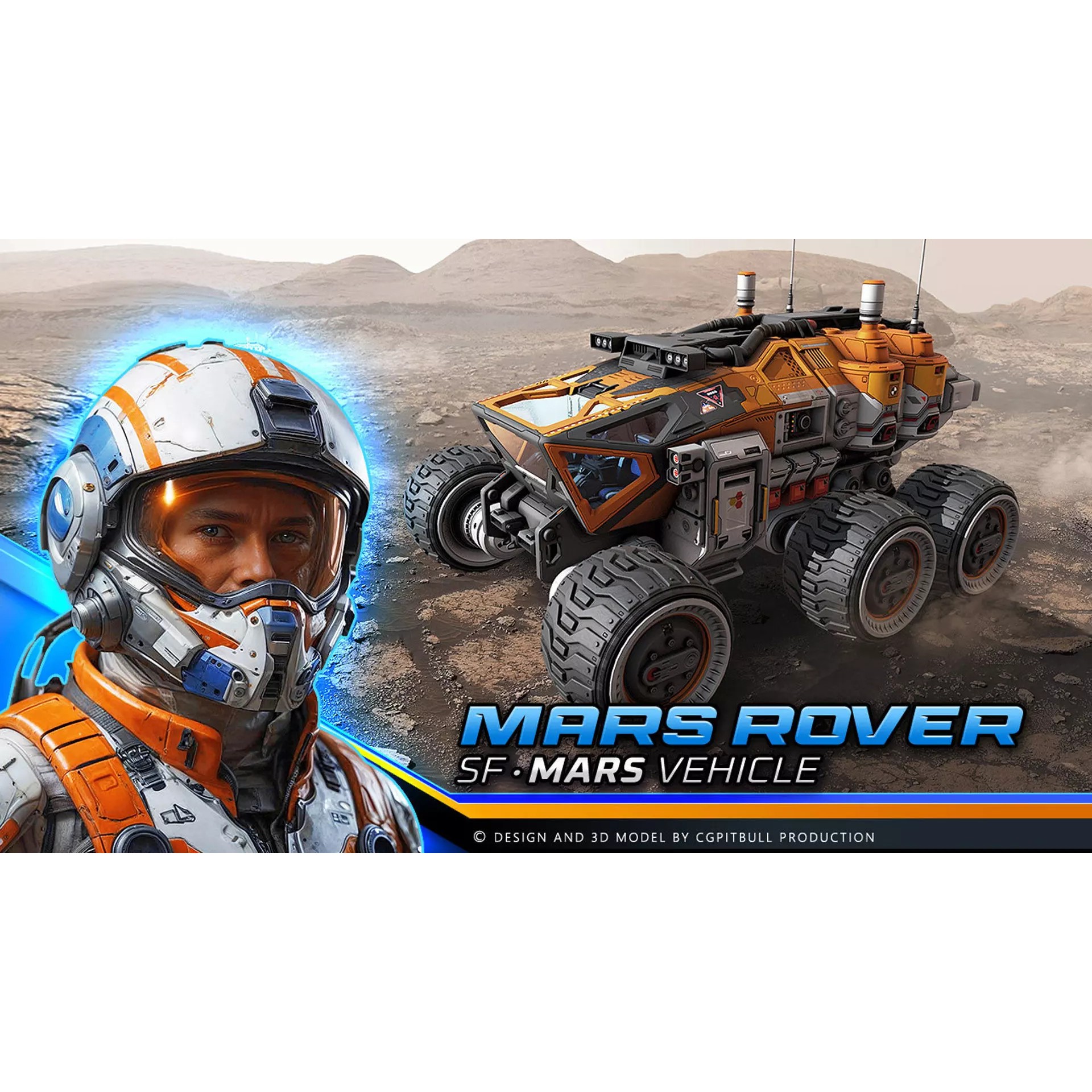 MARS Rover - Low-Poly Game-Ready 3D Model - View 2