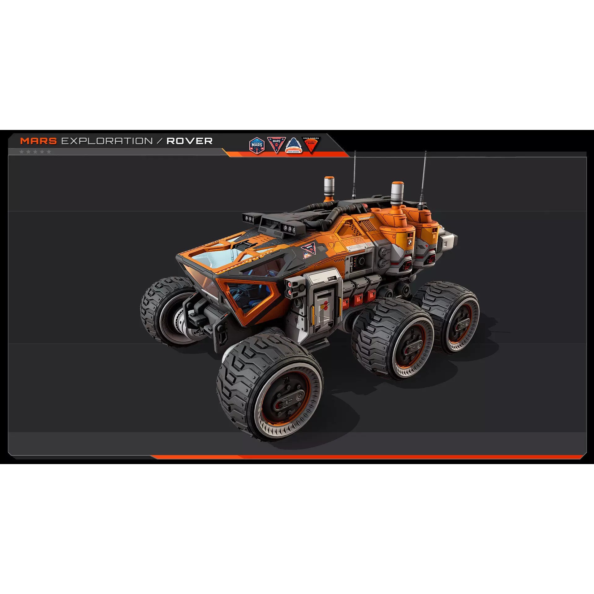 MARS Rover - Low-Poly Game-Ready 3D Model - View 4