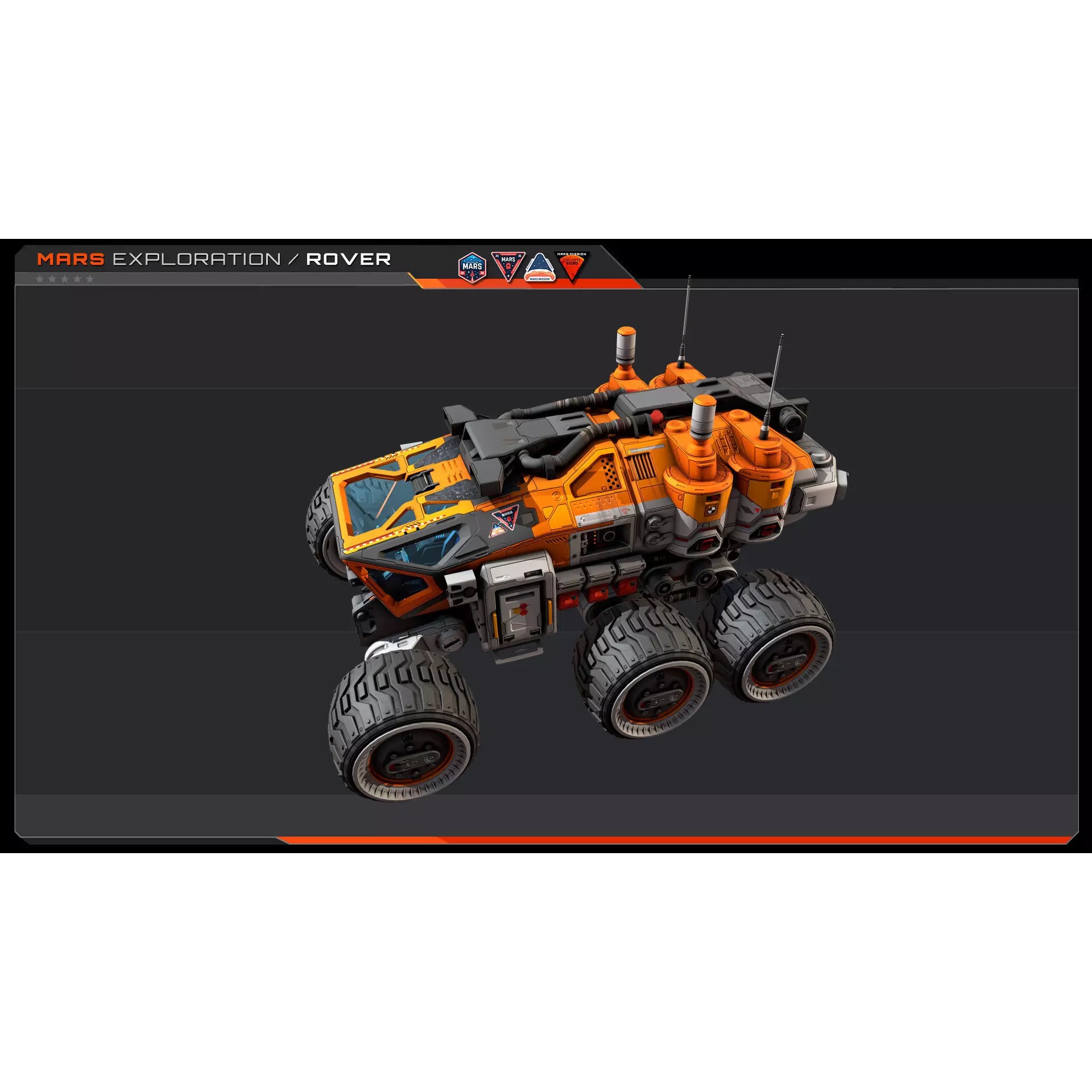 MARS Rover - Low-Poly Game-Ready 3D Model - View 5
