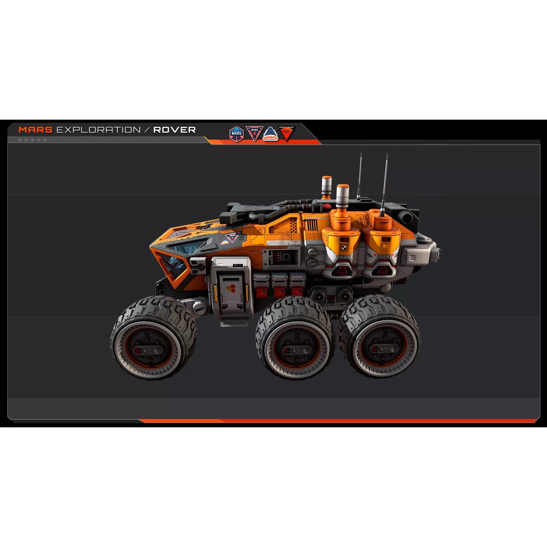 MARS Rover - Low-Poly Game-Ready 3D Model - View 6