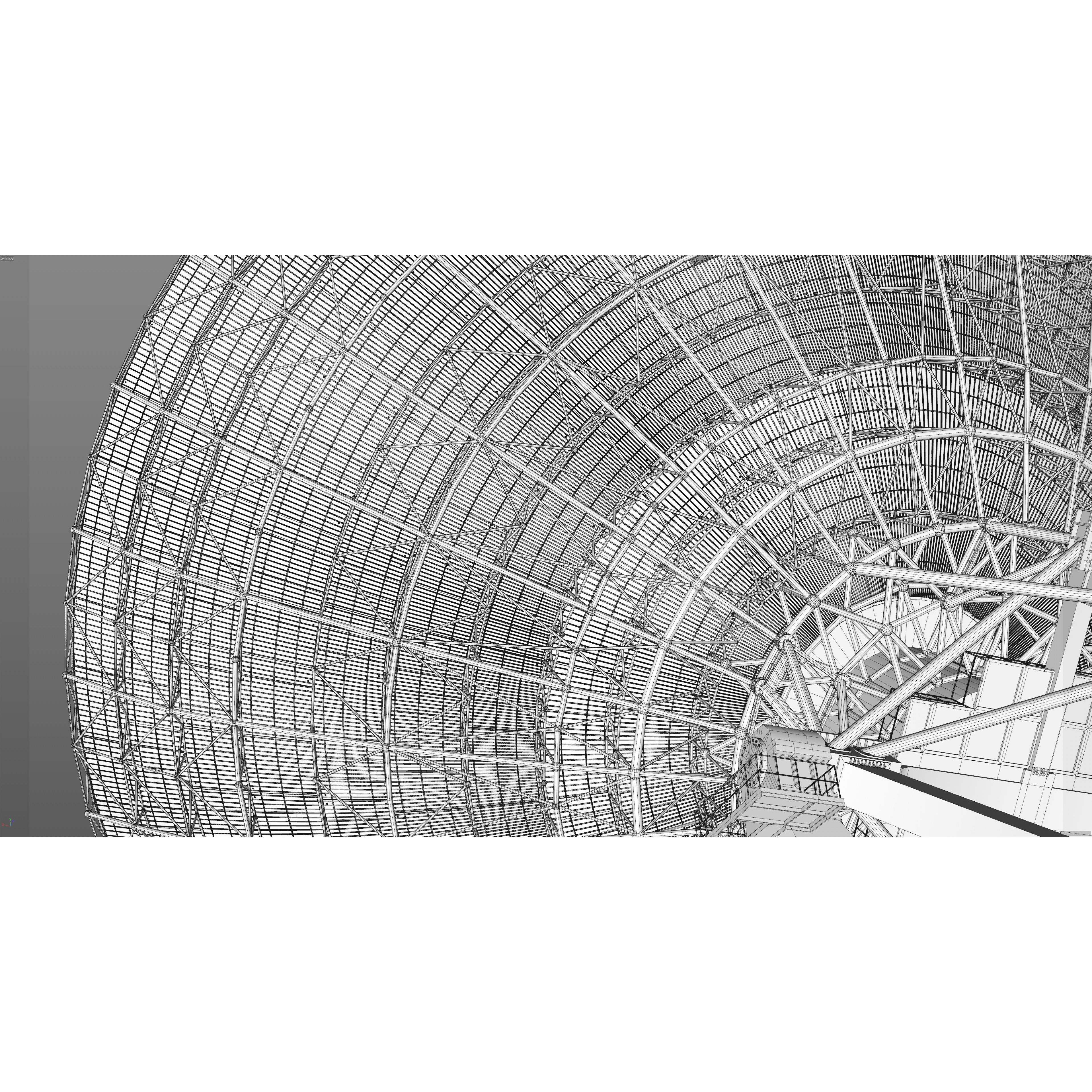 Large Radio Telescope - Game-Ready 3D Model