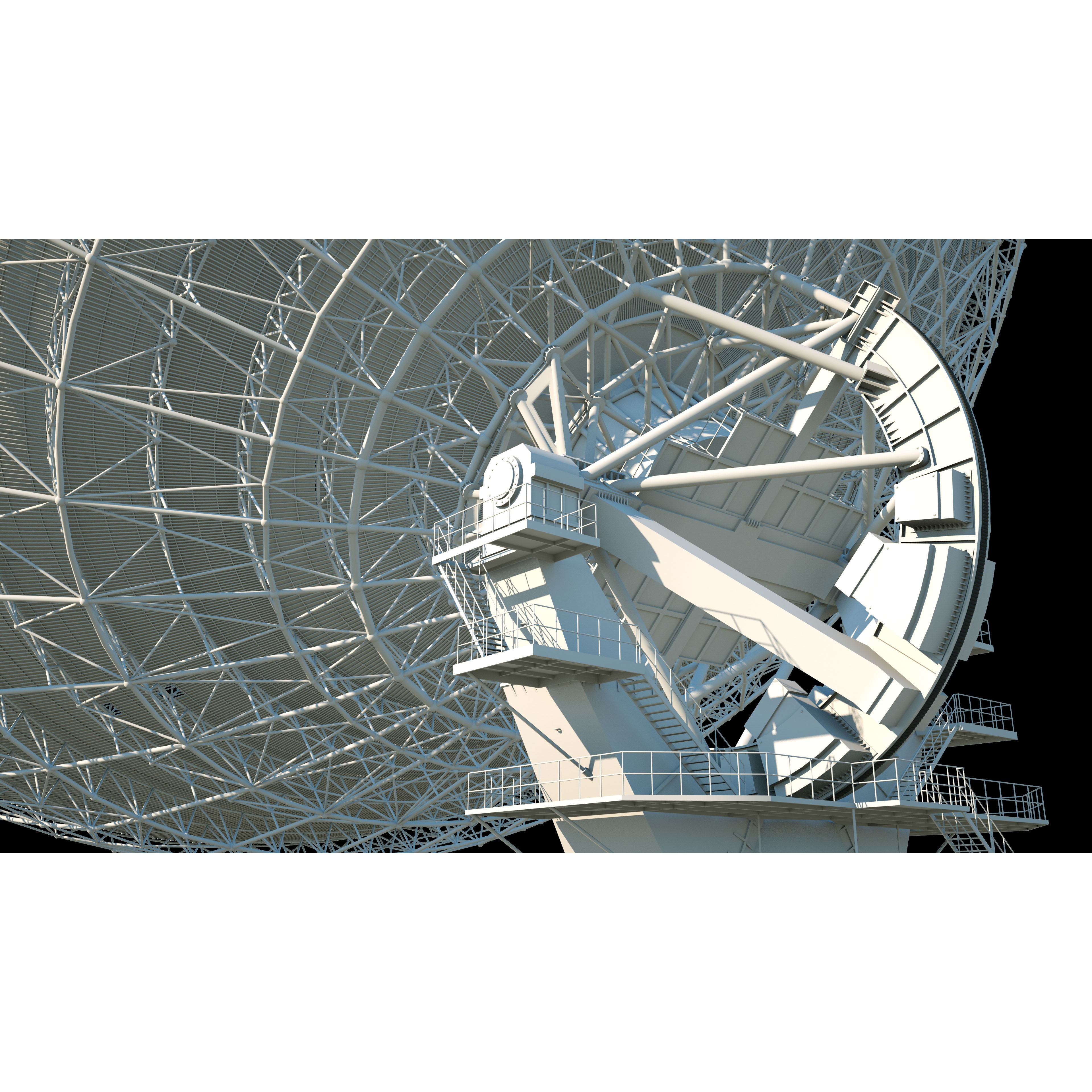 Large Radio Telescope - Game-Ready 3D Model - View 11