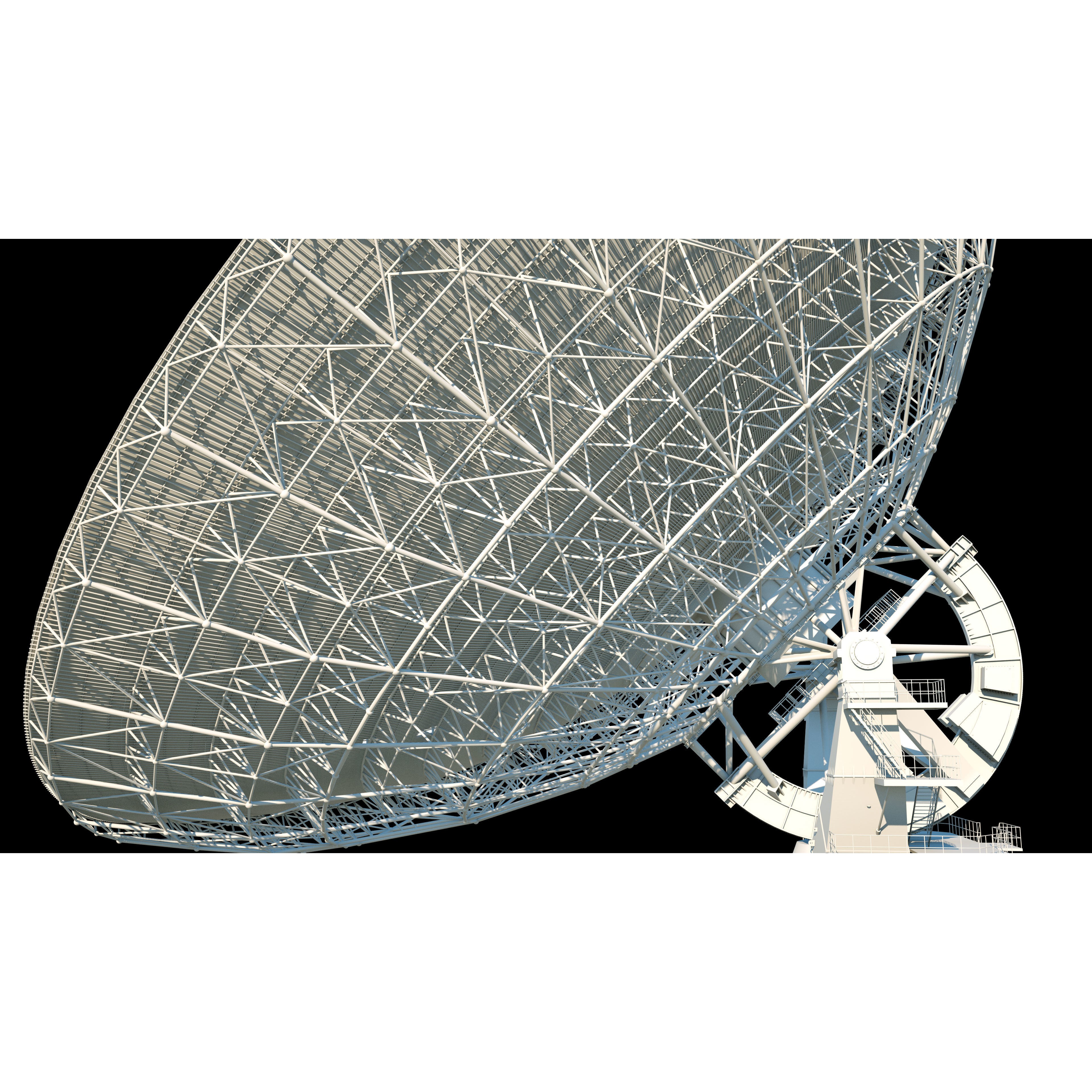 Large Radio Telescope - Game-Ready 3D Model - View 12