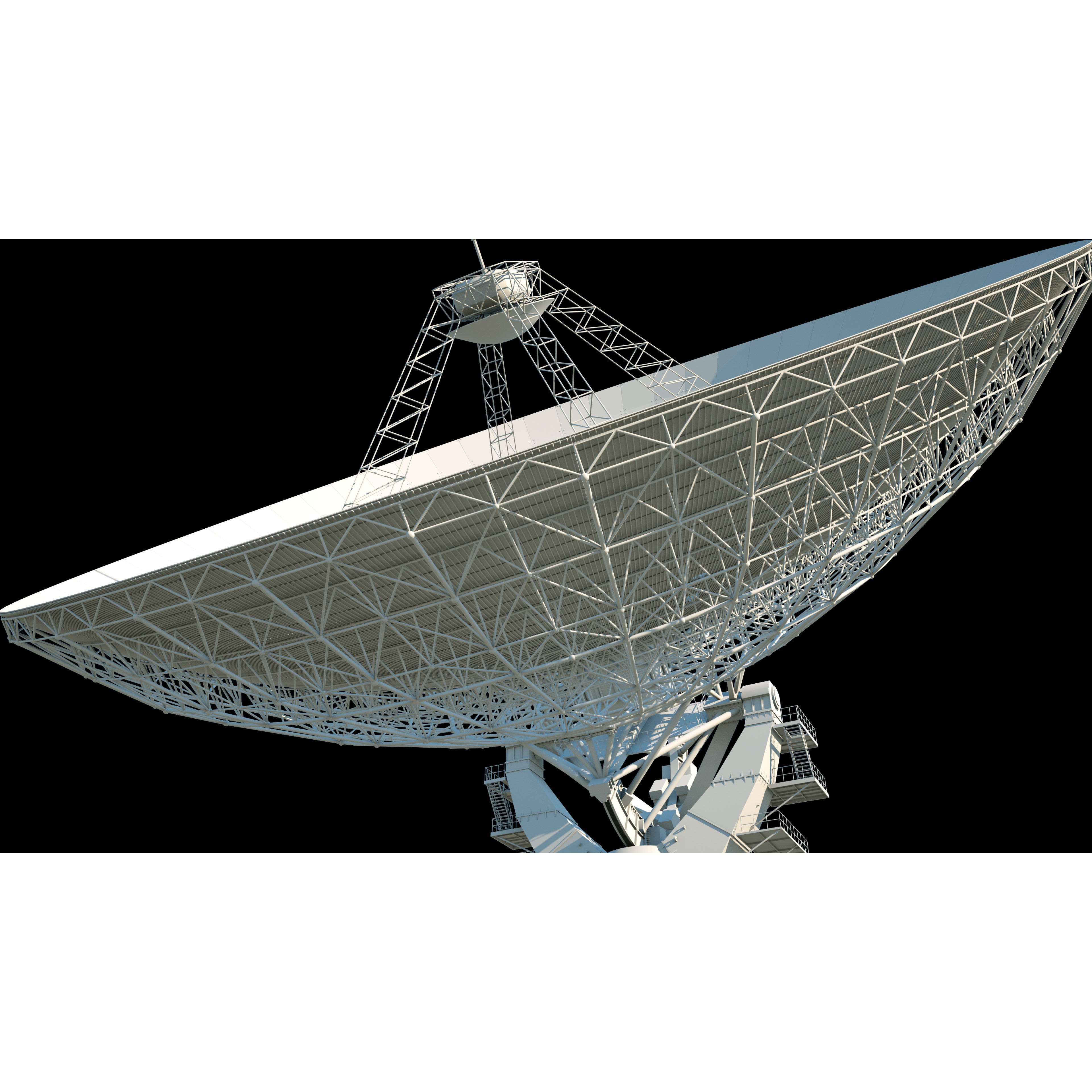 Large Radio Telescope - Game-Ready 3D Model - View 14