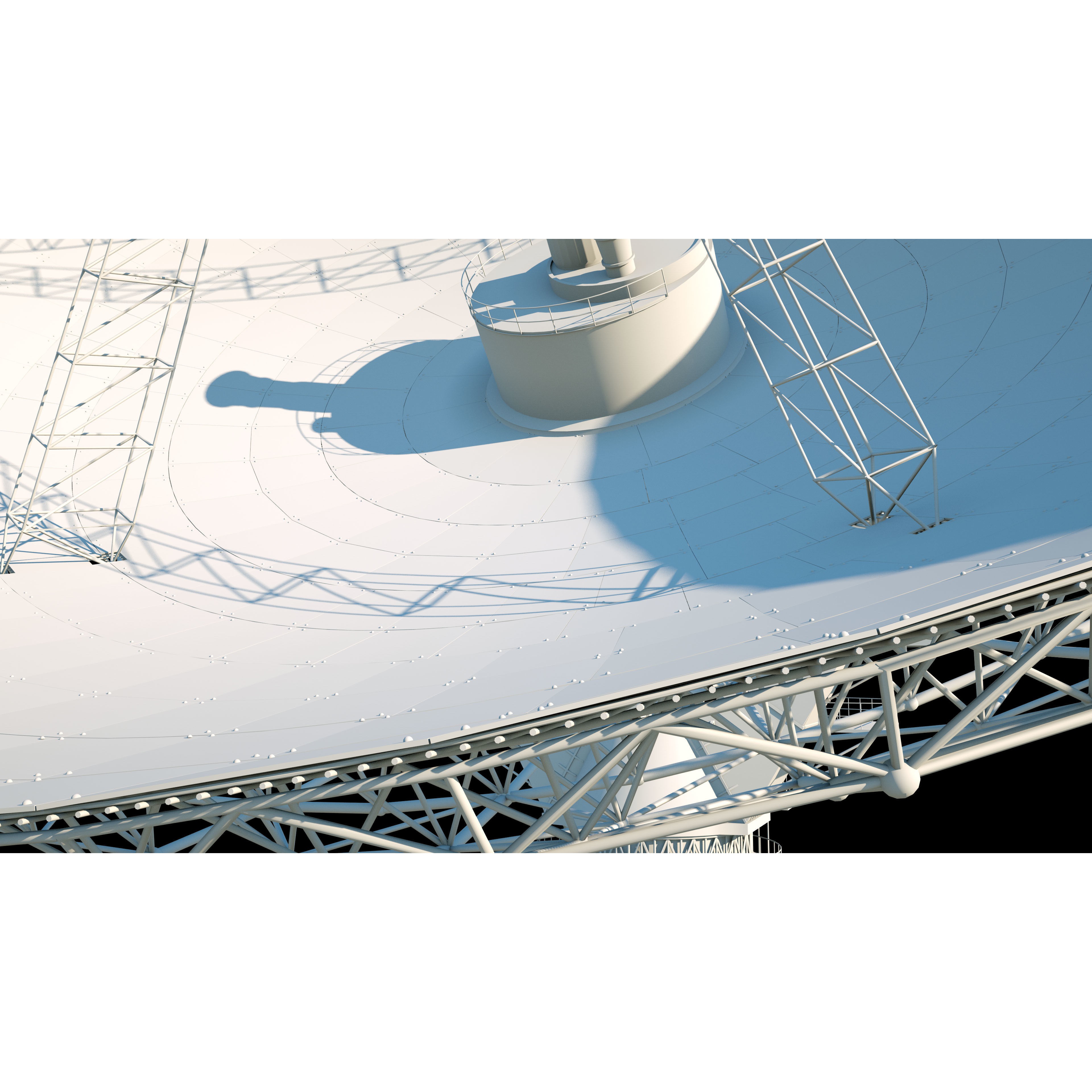 Large Radio Telescope - Game-Ready 3D Model - View 15
