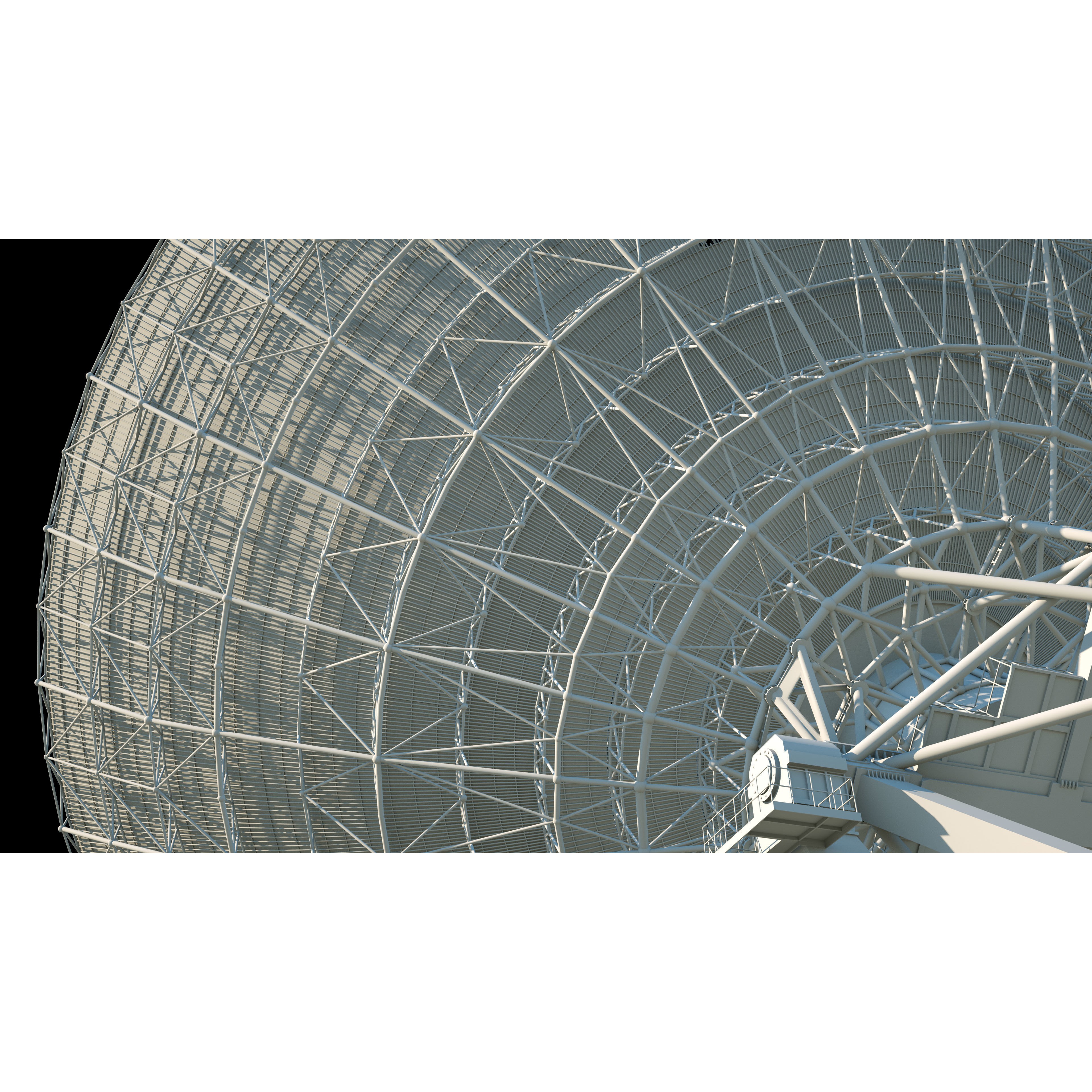 Large Radio Telescope - Game-Ready 3D Model - View 16