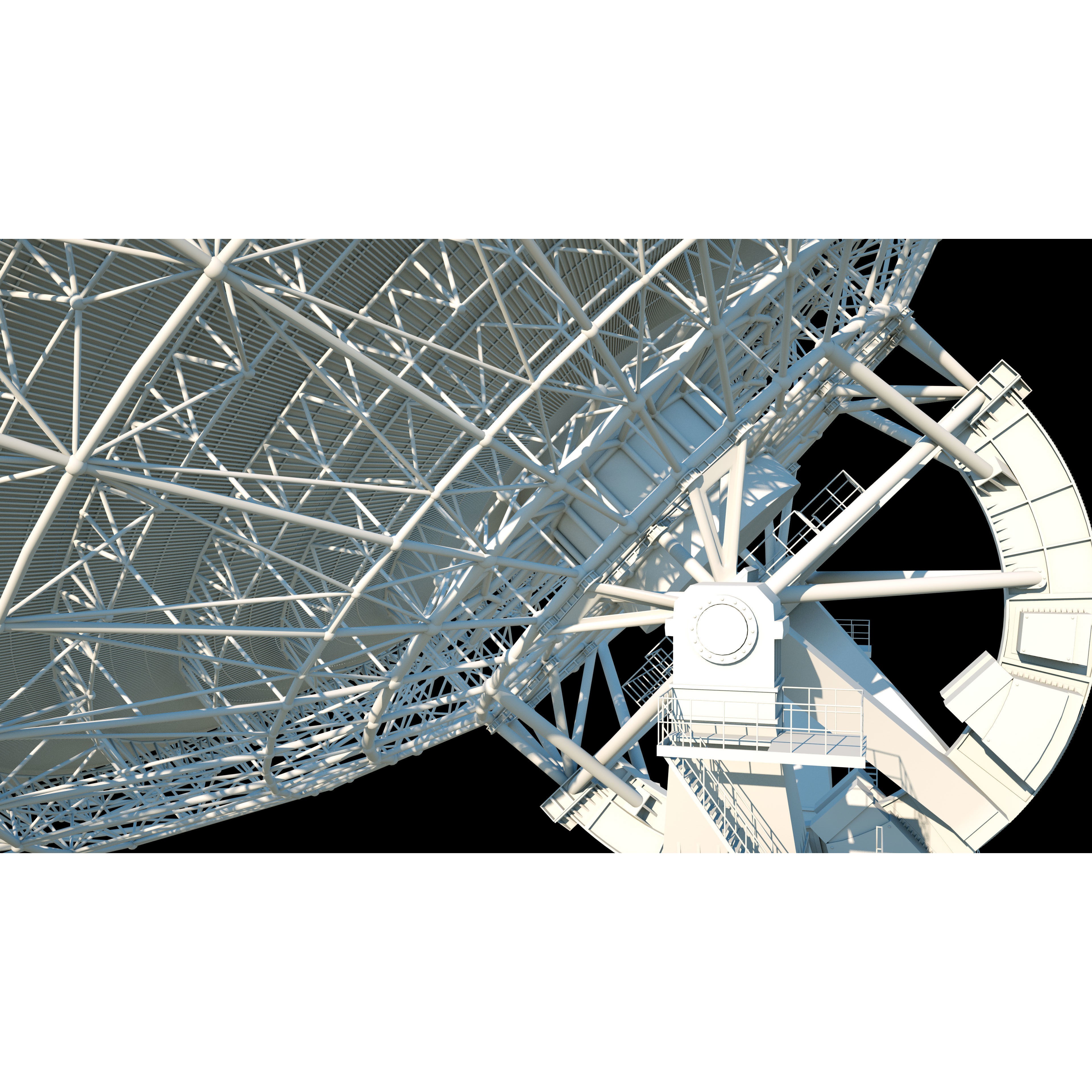 Large Radio Telescope - Game-Ready 3D Model - View 17