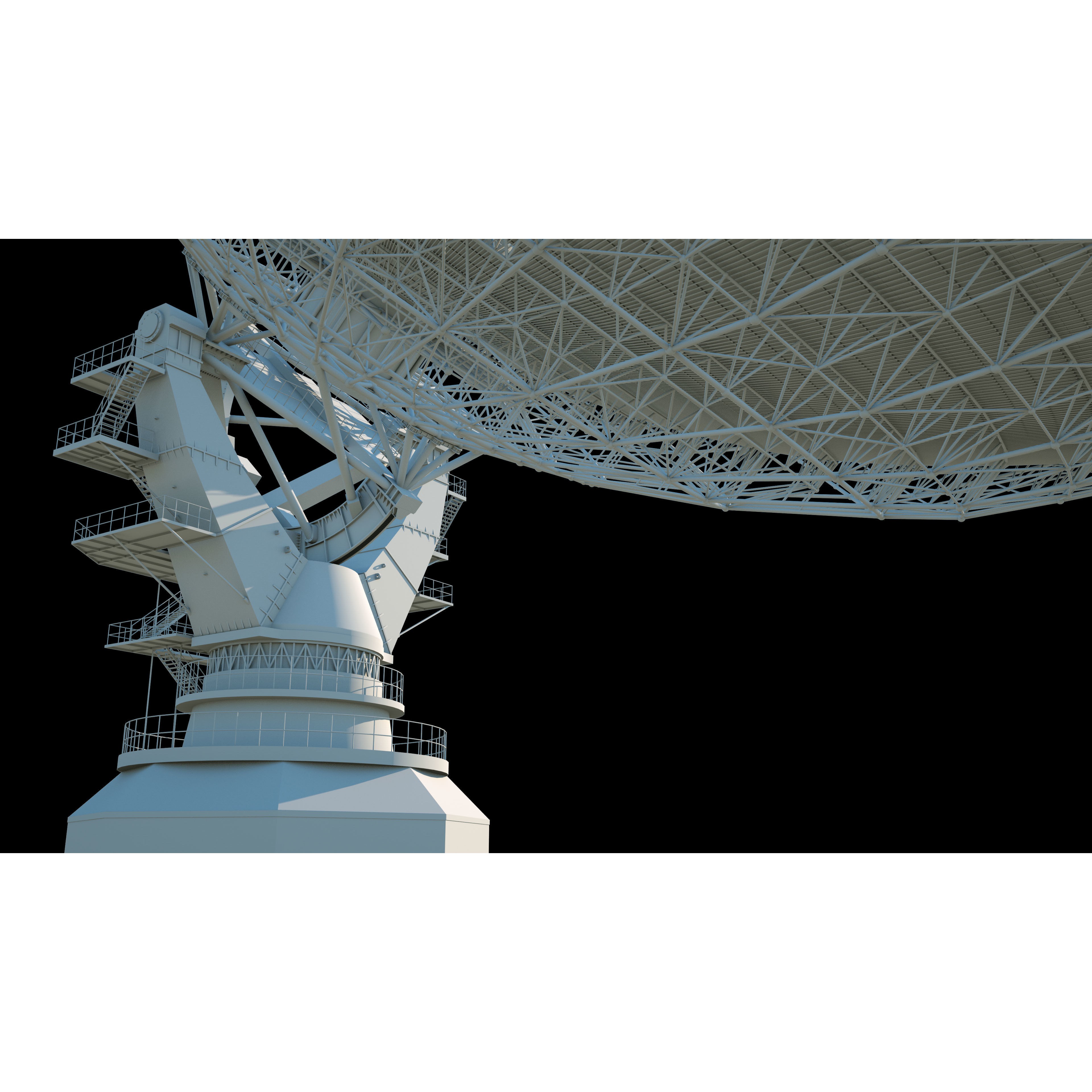 Large Radio Telescope - Game-Ready 3D Model - View 19