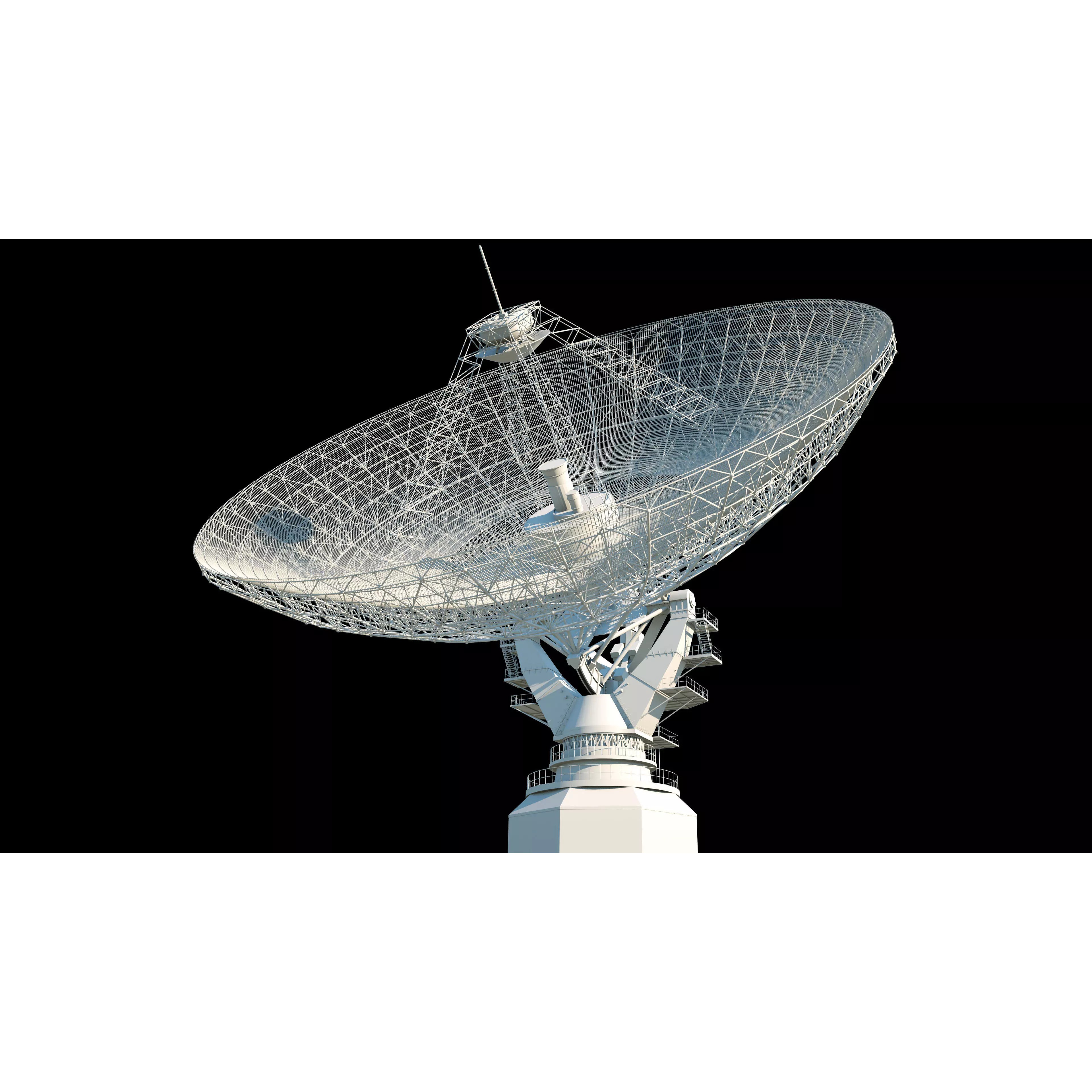 Large Radio Telescope - Game-Ready 3D Model - View 2