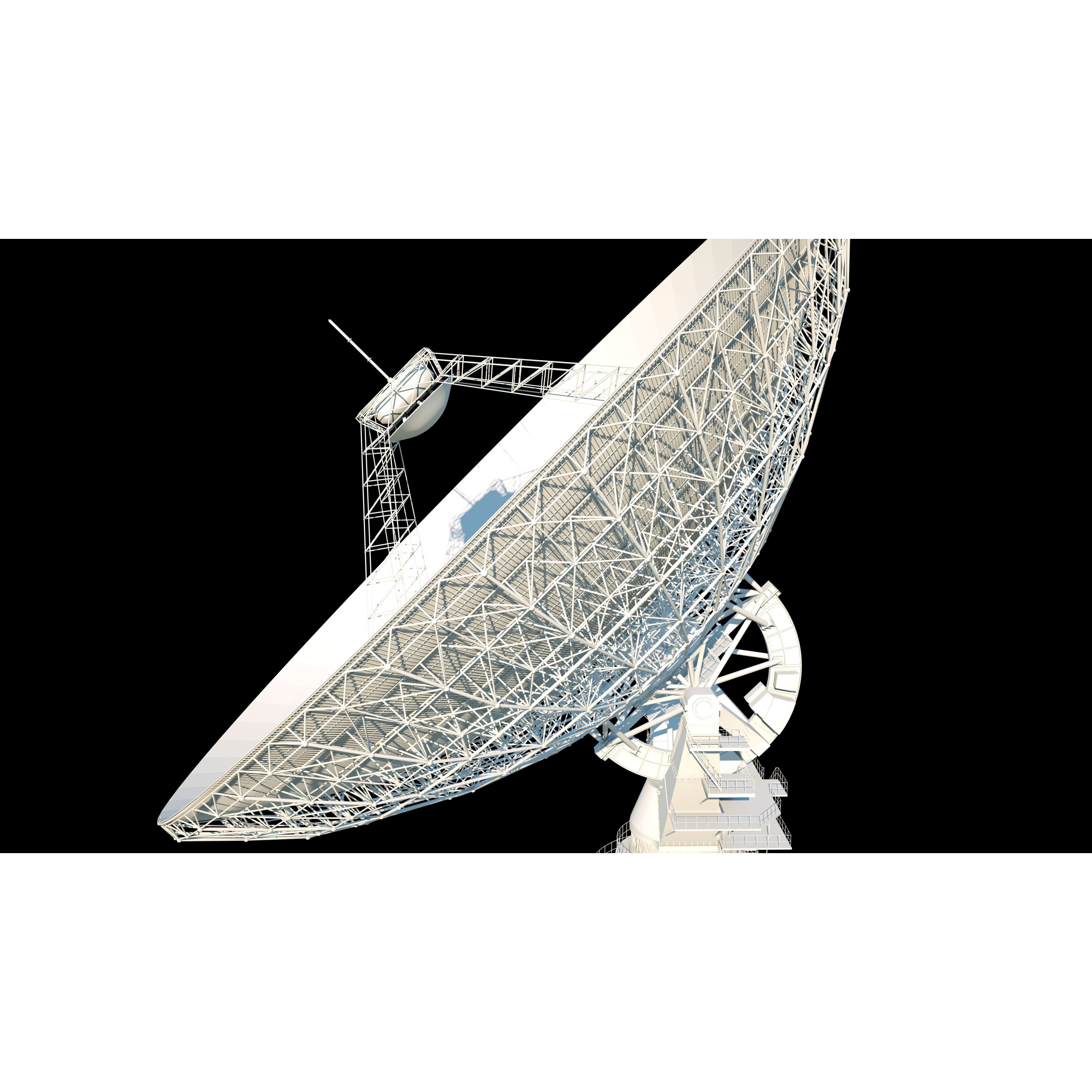 Large Radio Telescope - Game-Ready 3D Model - View 20