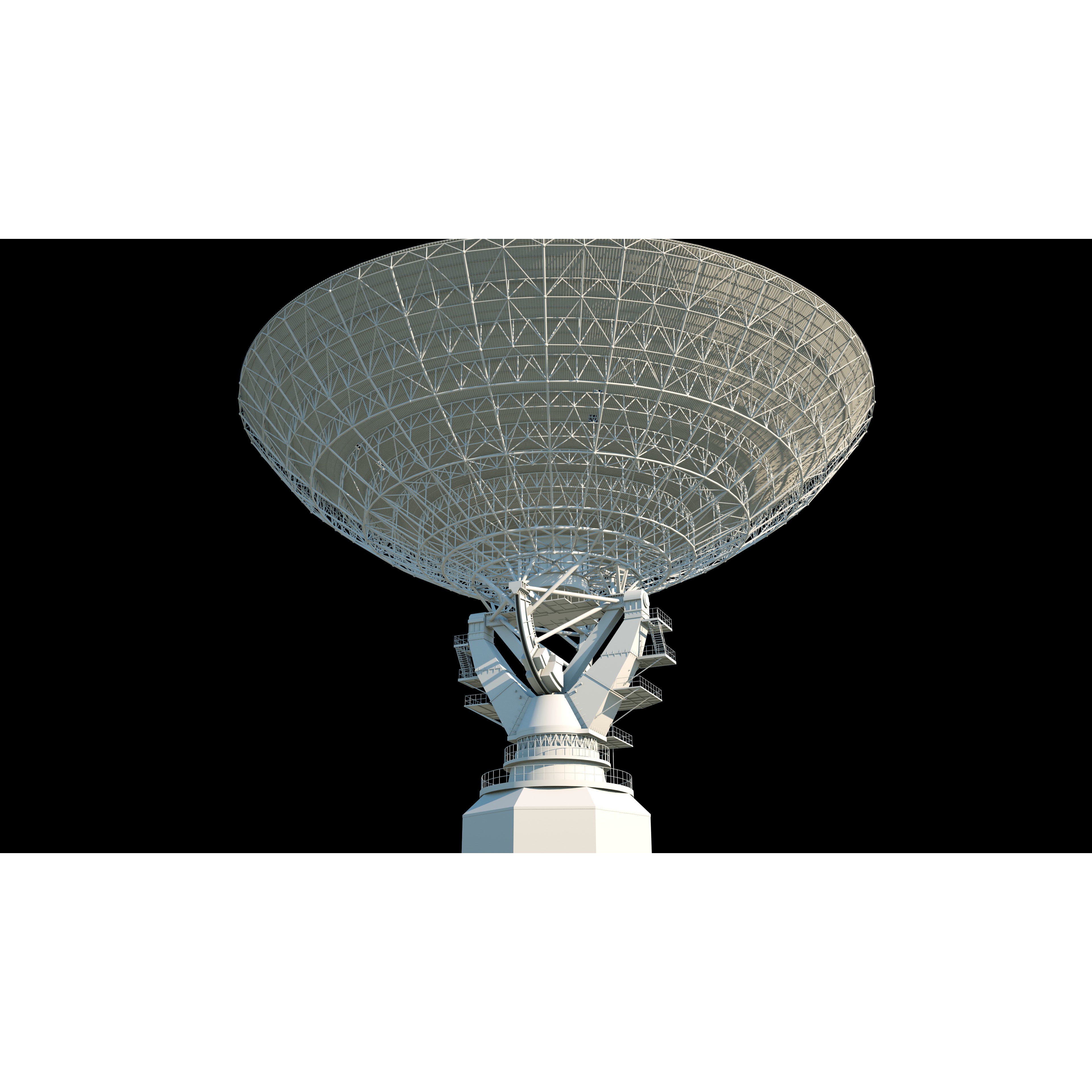 Large Radio Telescope - Game-Ready 3D Model - View 21