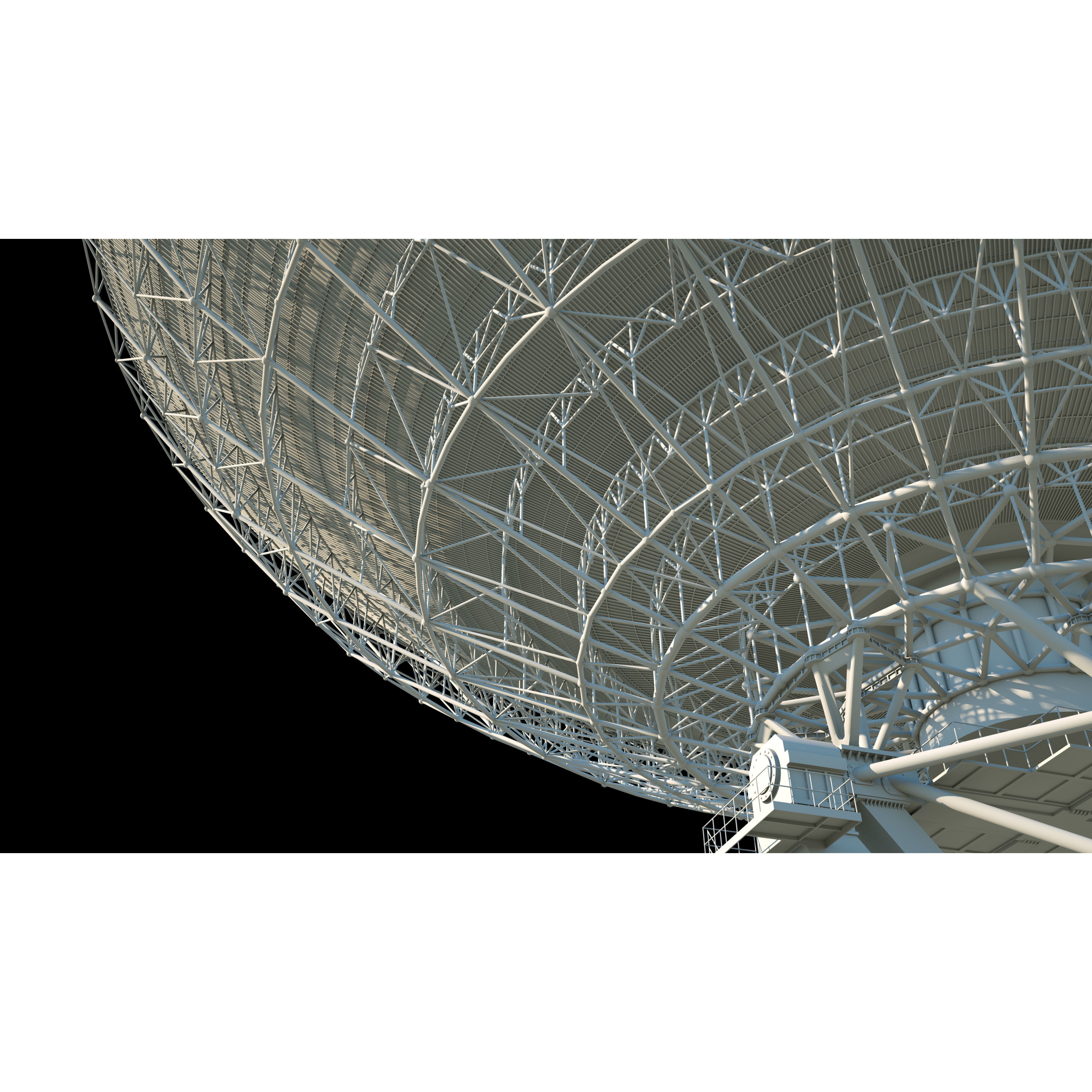 Large Radio Telescope - Game-Ready 3D Model - View 22