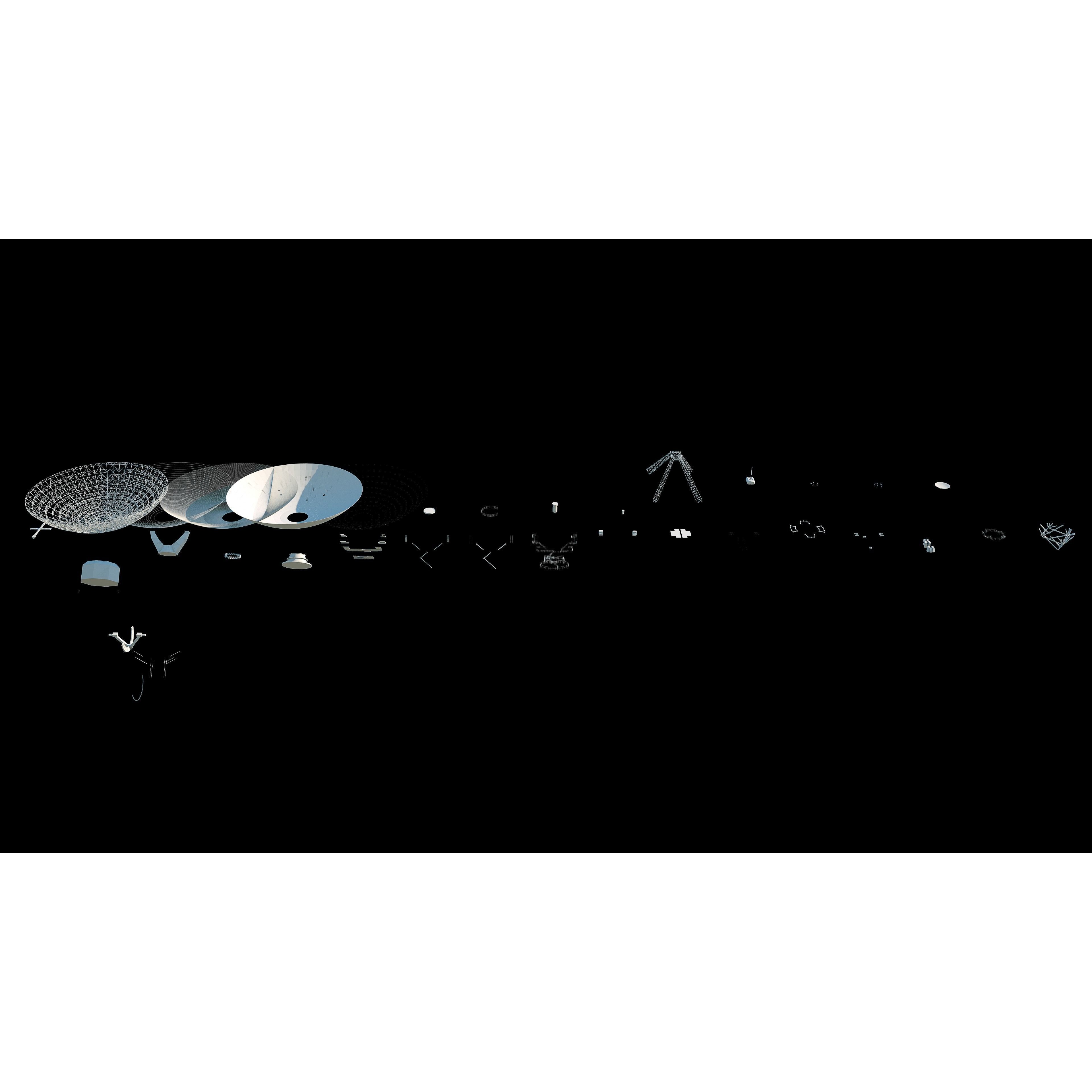 Large Radio Telescope - Game-Ready 3D Model - View 24