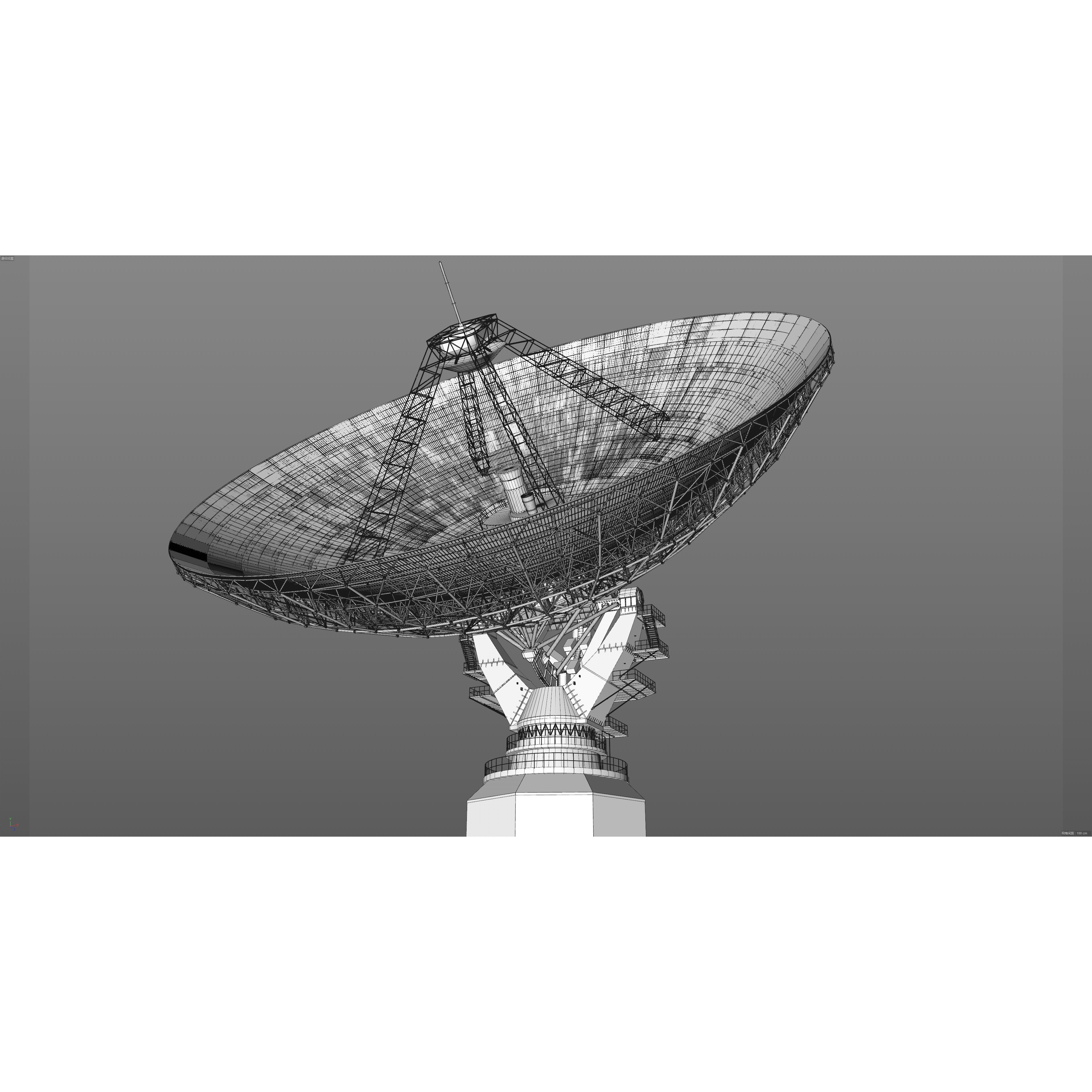 Large Radio Telescope - Game-Ready 3D Model - View 26