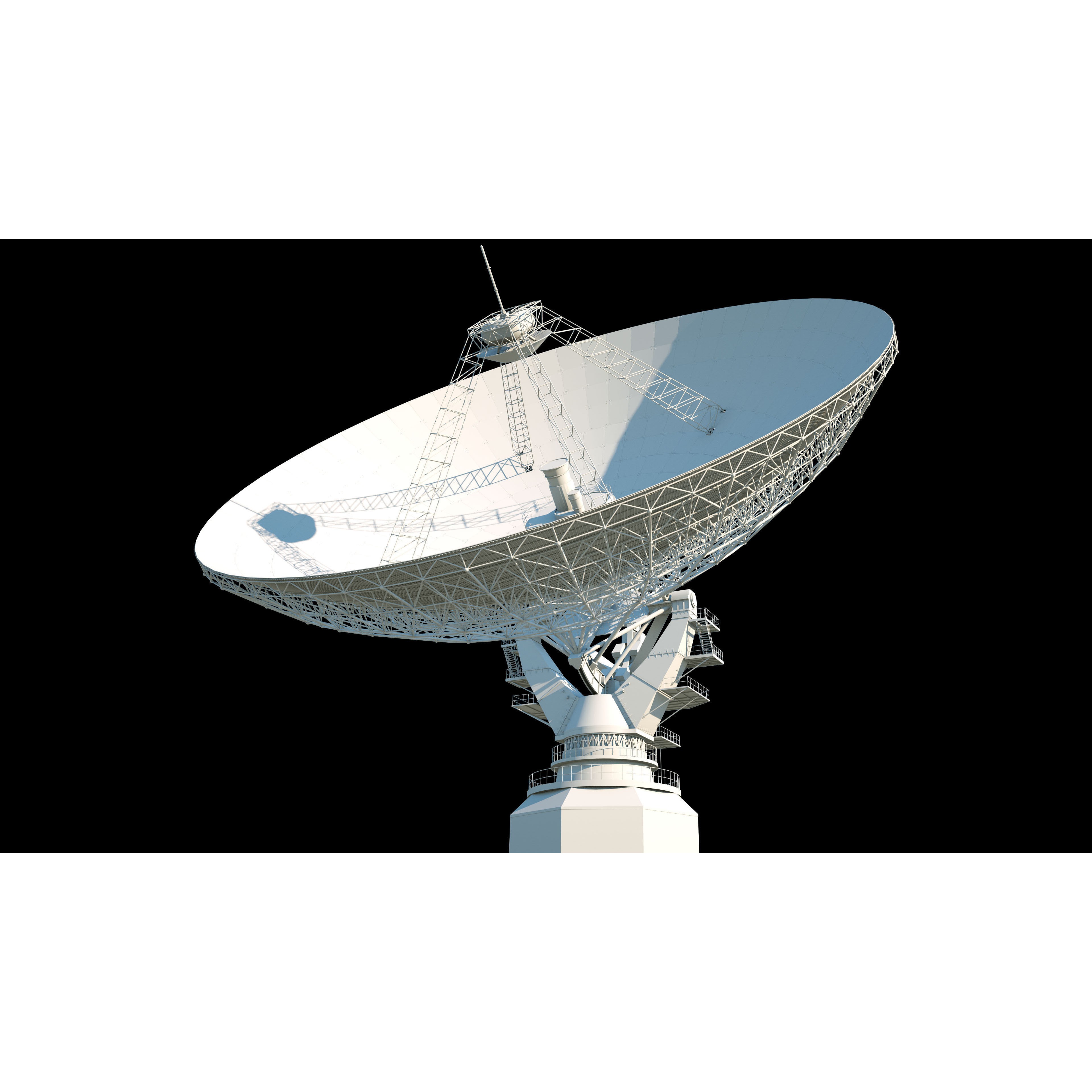 Large Radio Telescope - Game-Ready 3D Model - View 3