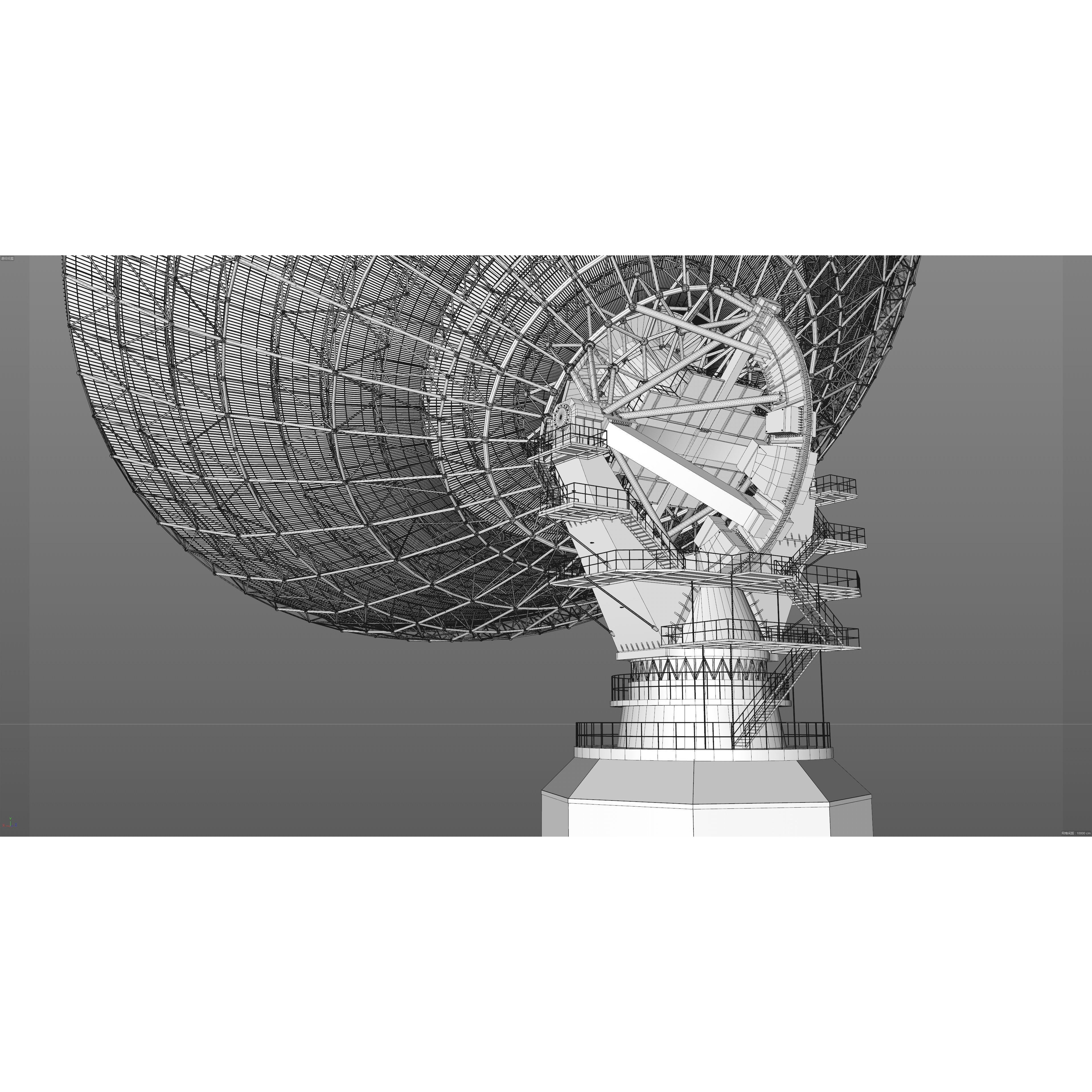 Large Radio Telescope - Game-Ready 3D Model - View 30