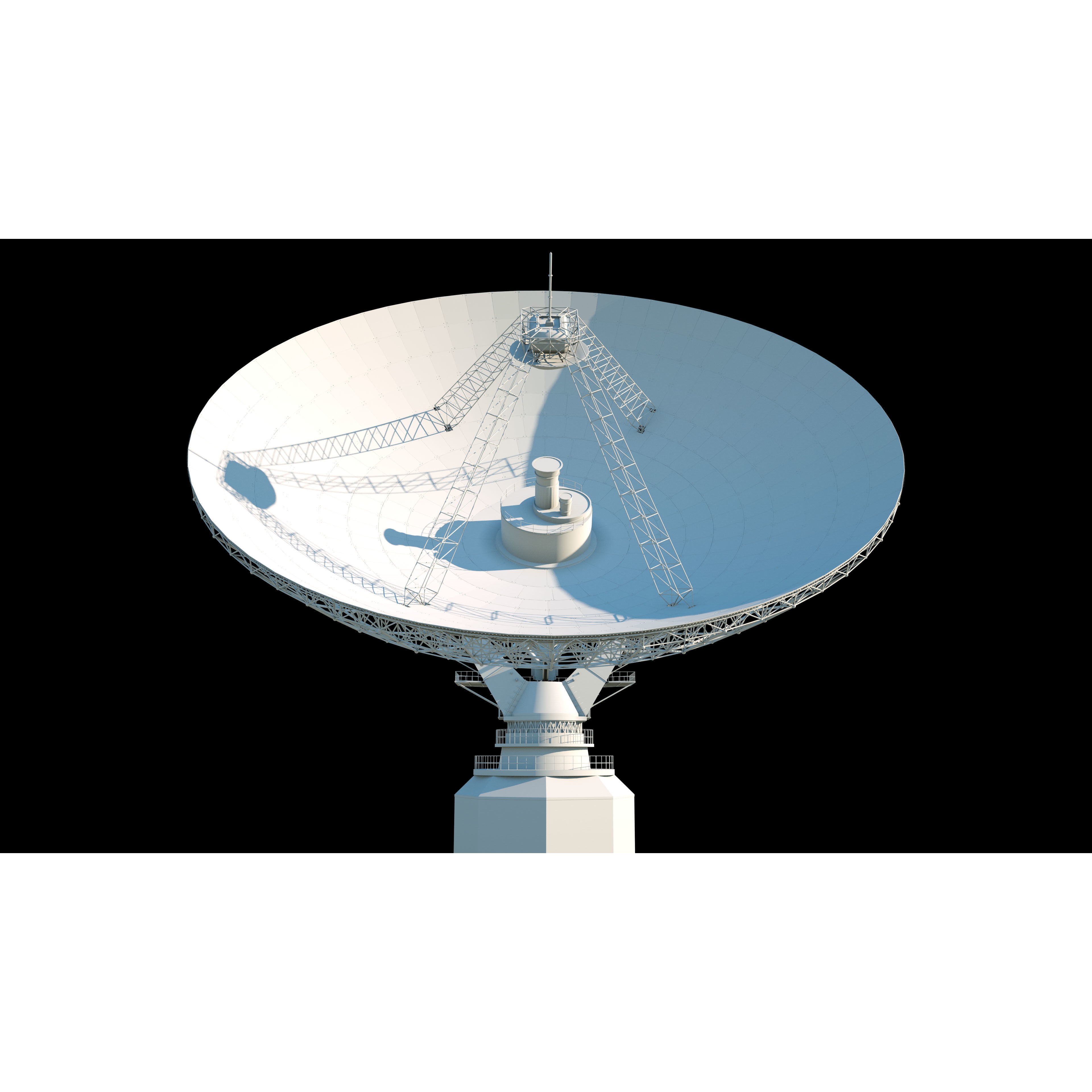 Large Radio Telescope - Game-Ready 3D Model - View 5