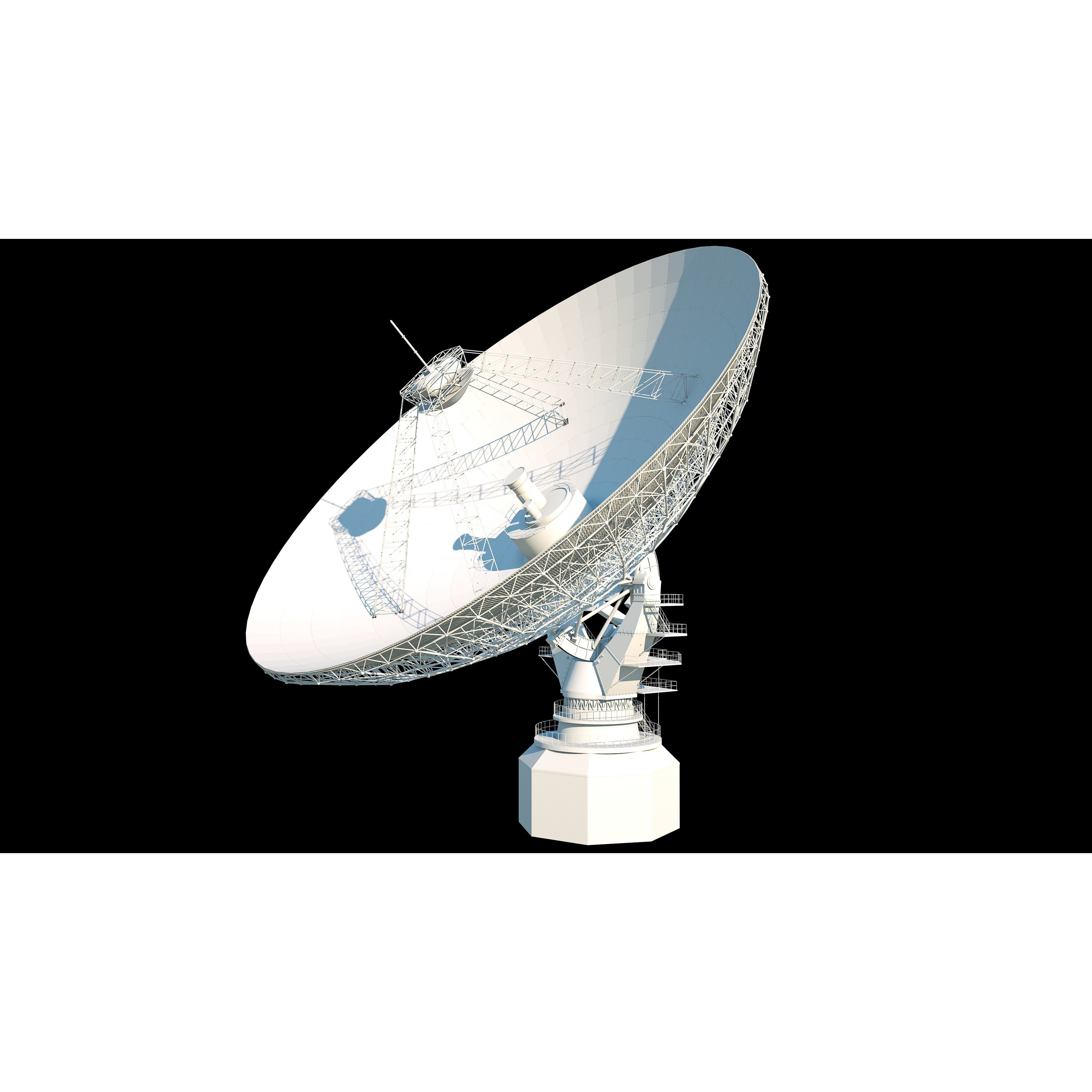Large Radio Telescope - Game-Ready 3D Model - View 6