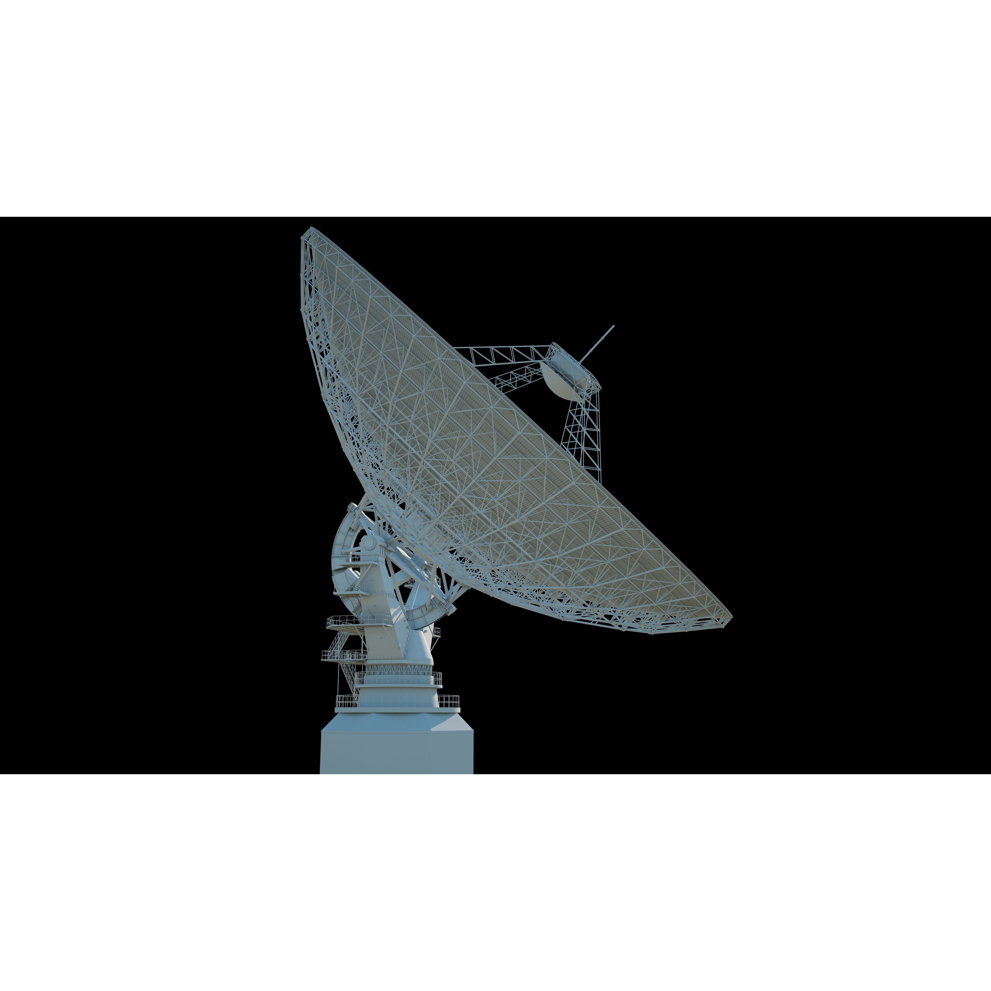 Large Radio Telescope - Game-Ready 3D Model - View 7