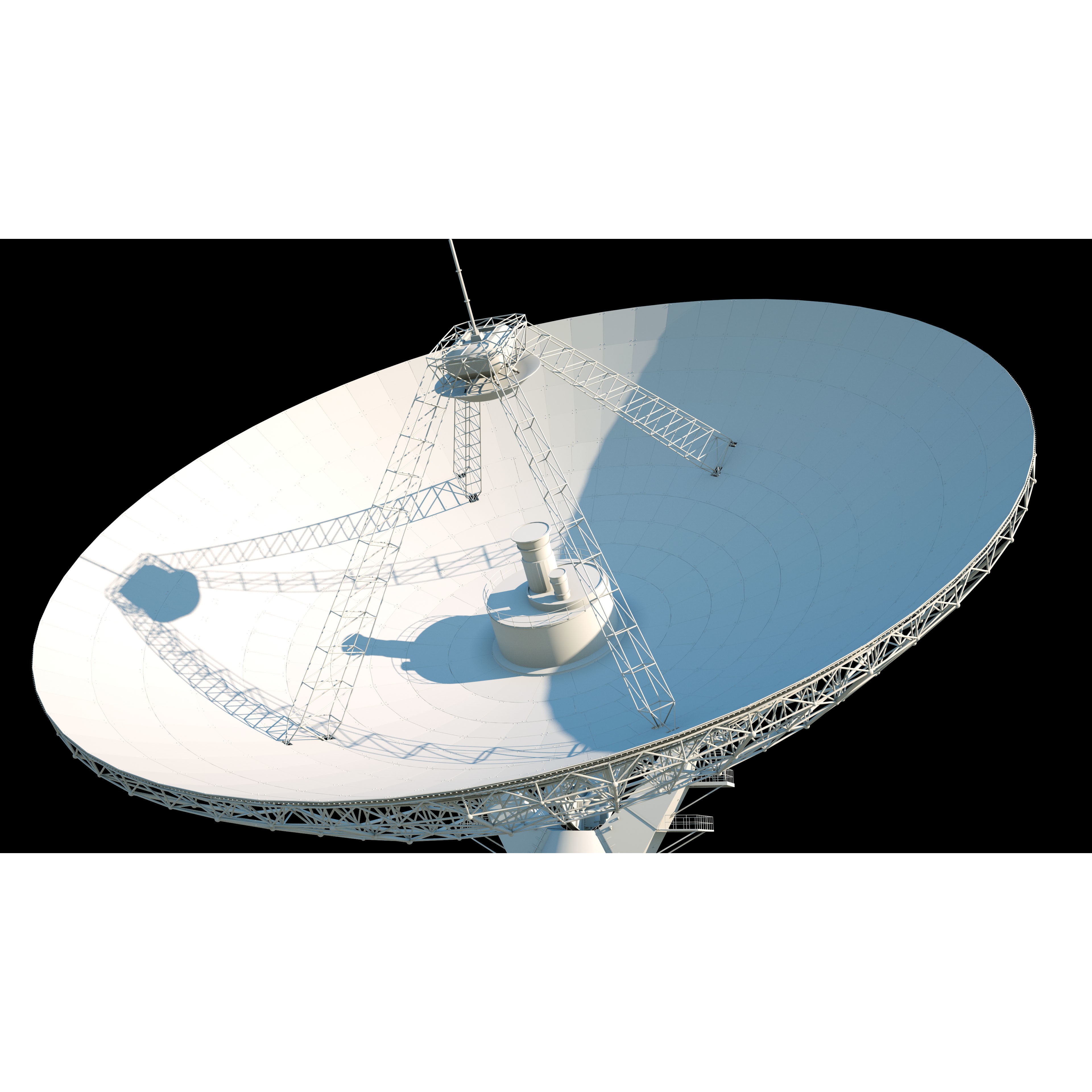 Large Radio Telescope - Game-Ready 3D Model - View 9