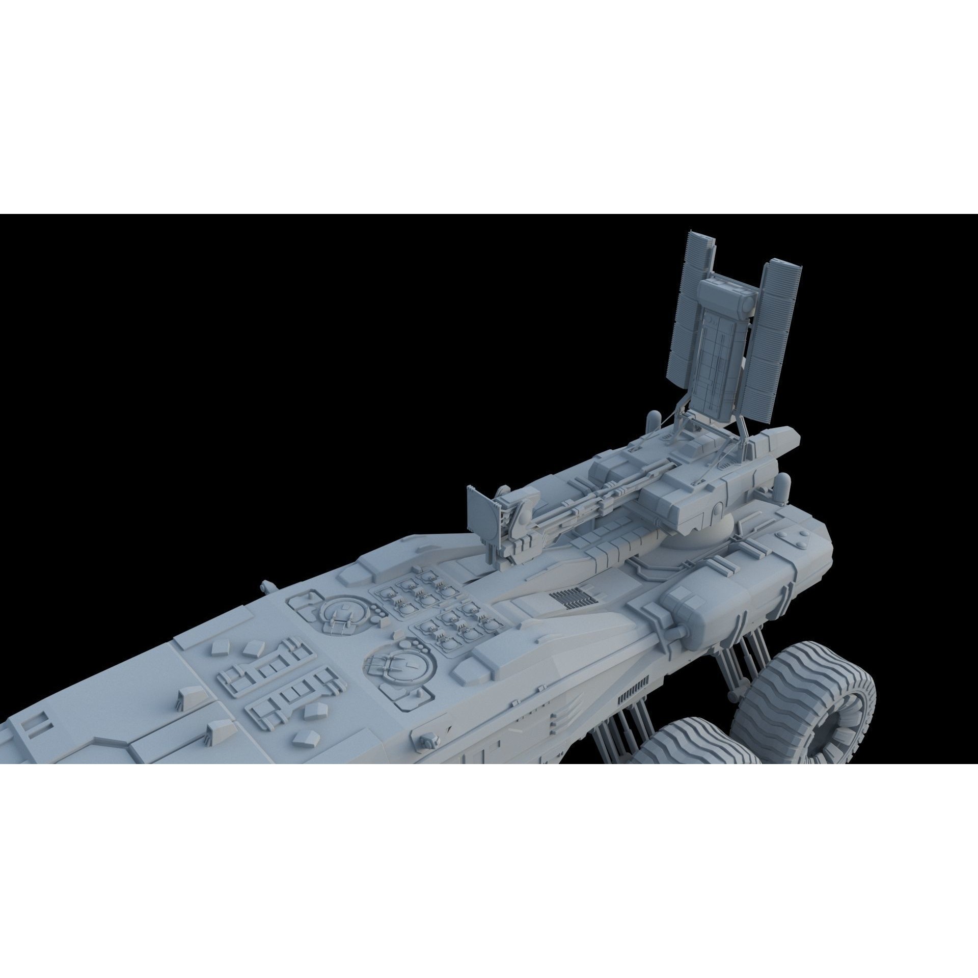 Sci-Fi Reconnaissance Vehicle - Game-Ready 3D Model - View 14