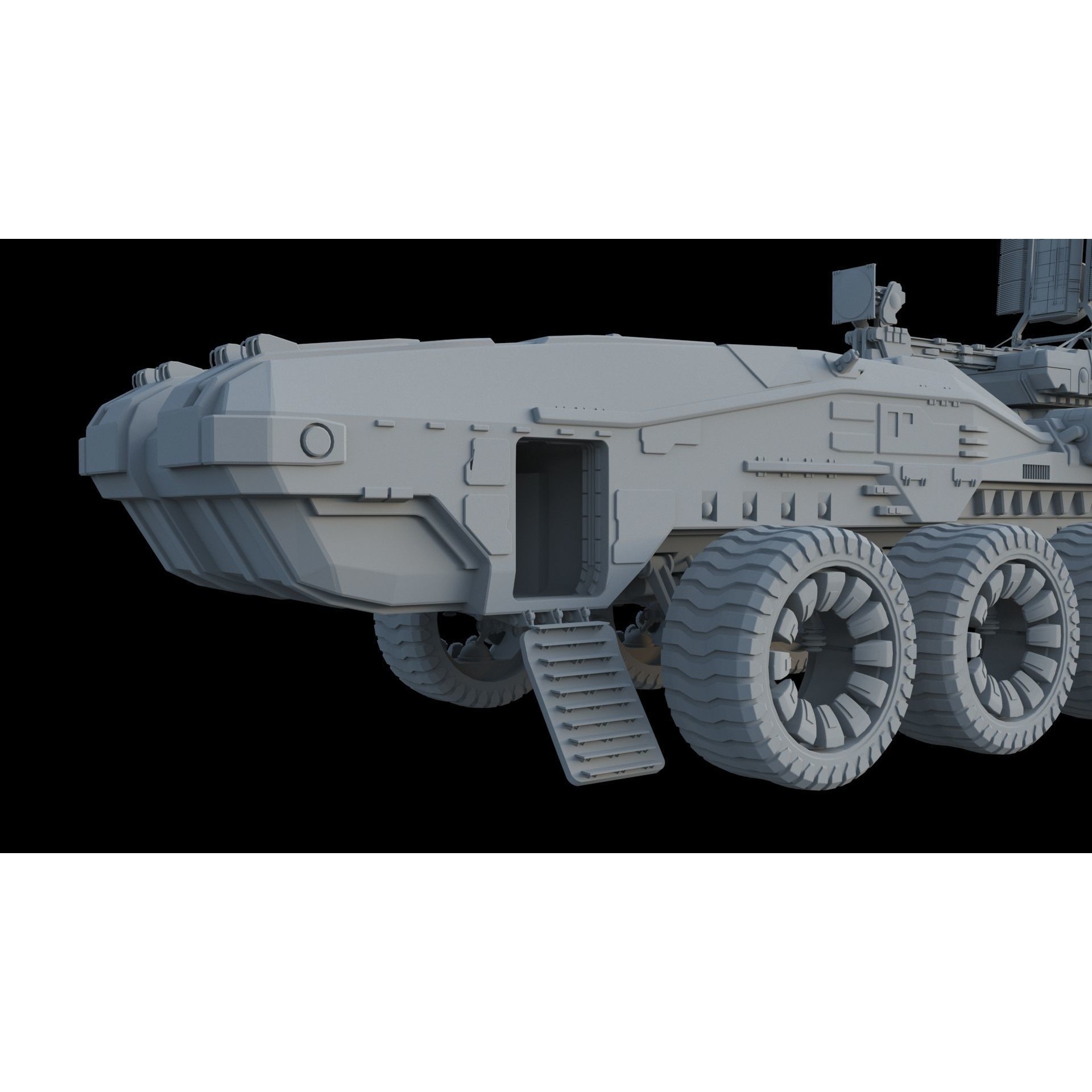 Sci-Fi Reconnaissance Vehicle - Game-Ready 3D Model - View 20