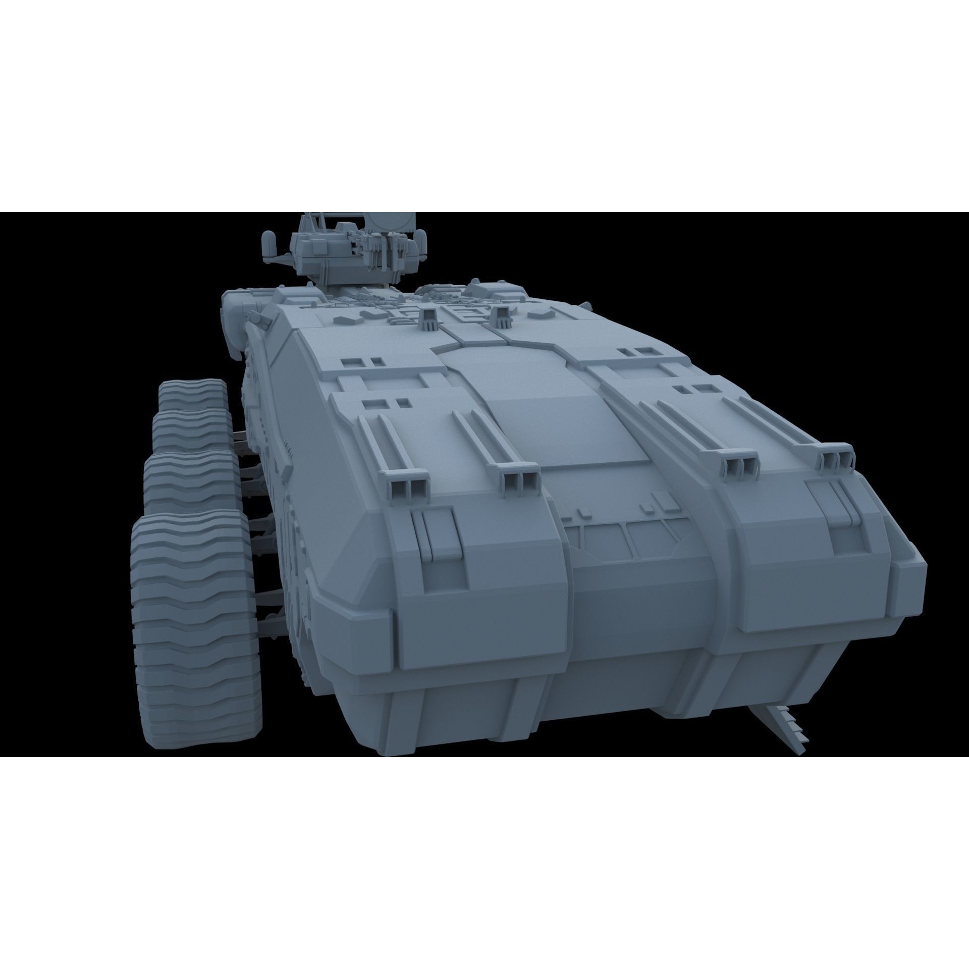 Sci-Fi Reconnaissance Vehicle - Game-Ready 3D Model - View 22