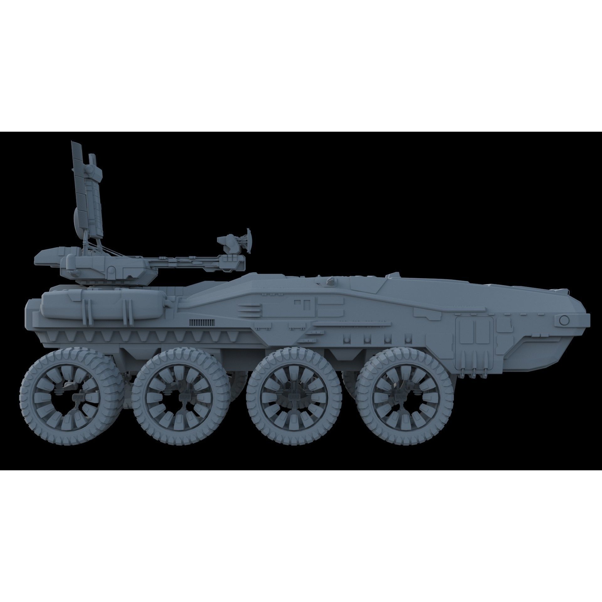 Sci-Fi Reconnaissance Vehicle - Game-Ready 3D Model - View 4