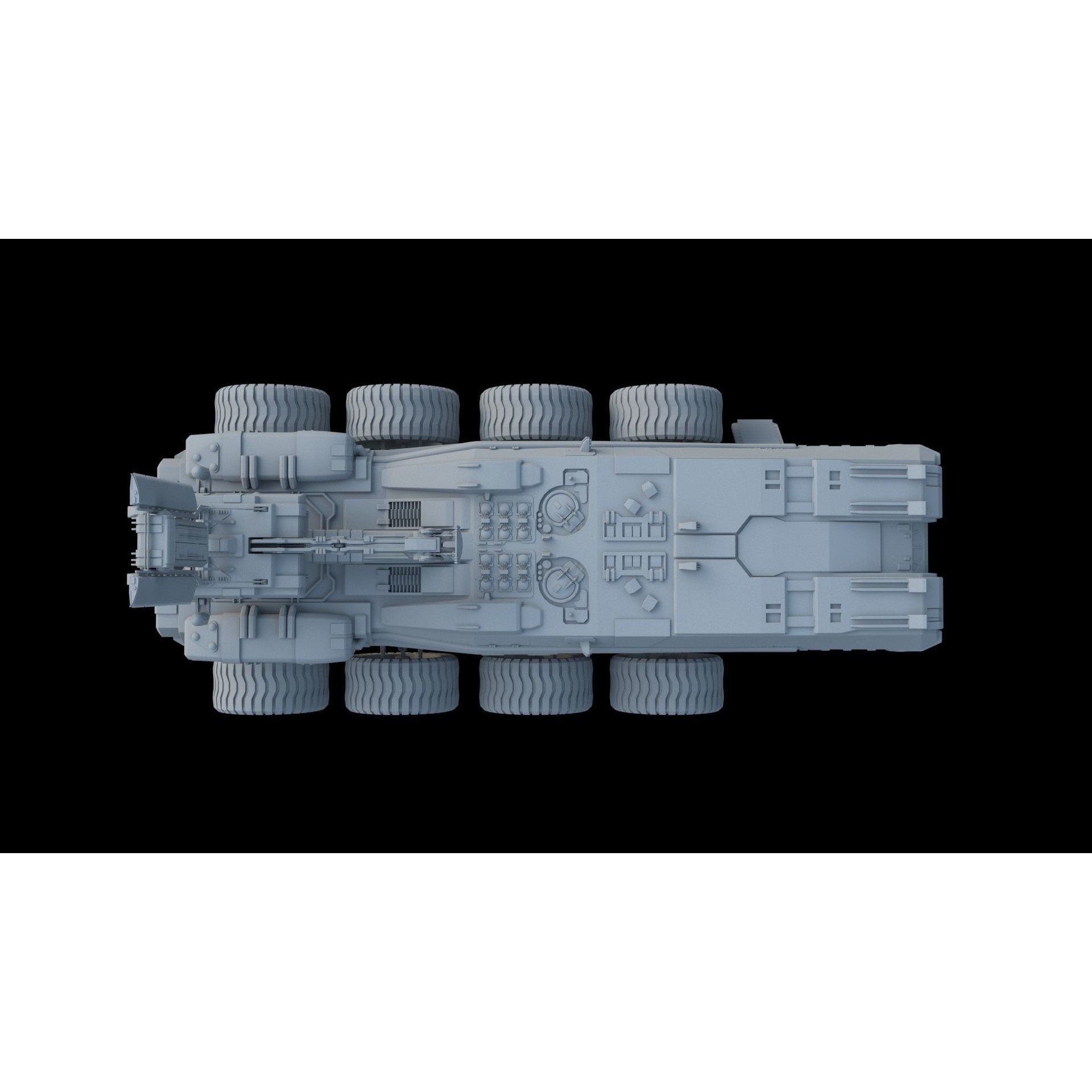 Sci-Fi Reconnaissance Vehicle - Game-Ready 3D Model - View 5