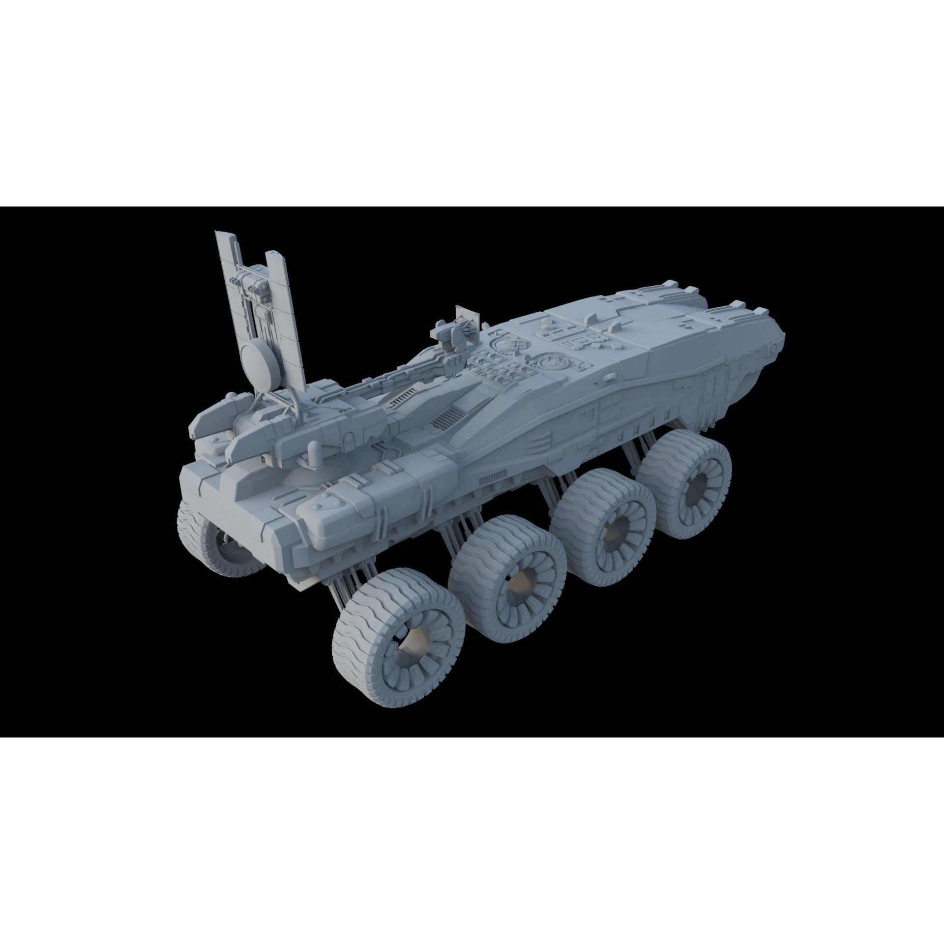 Sci-Fi Reconnaissance Vehicle - Game-Ready 3D Model - View 9