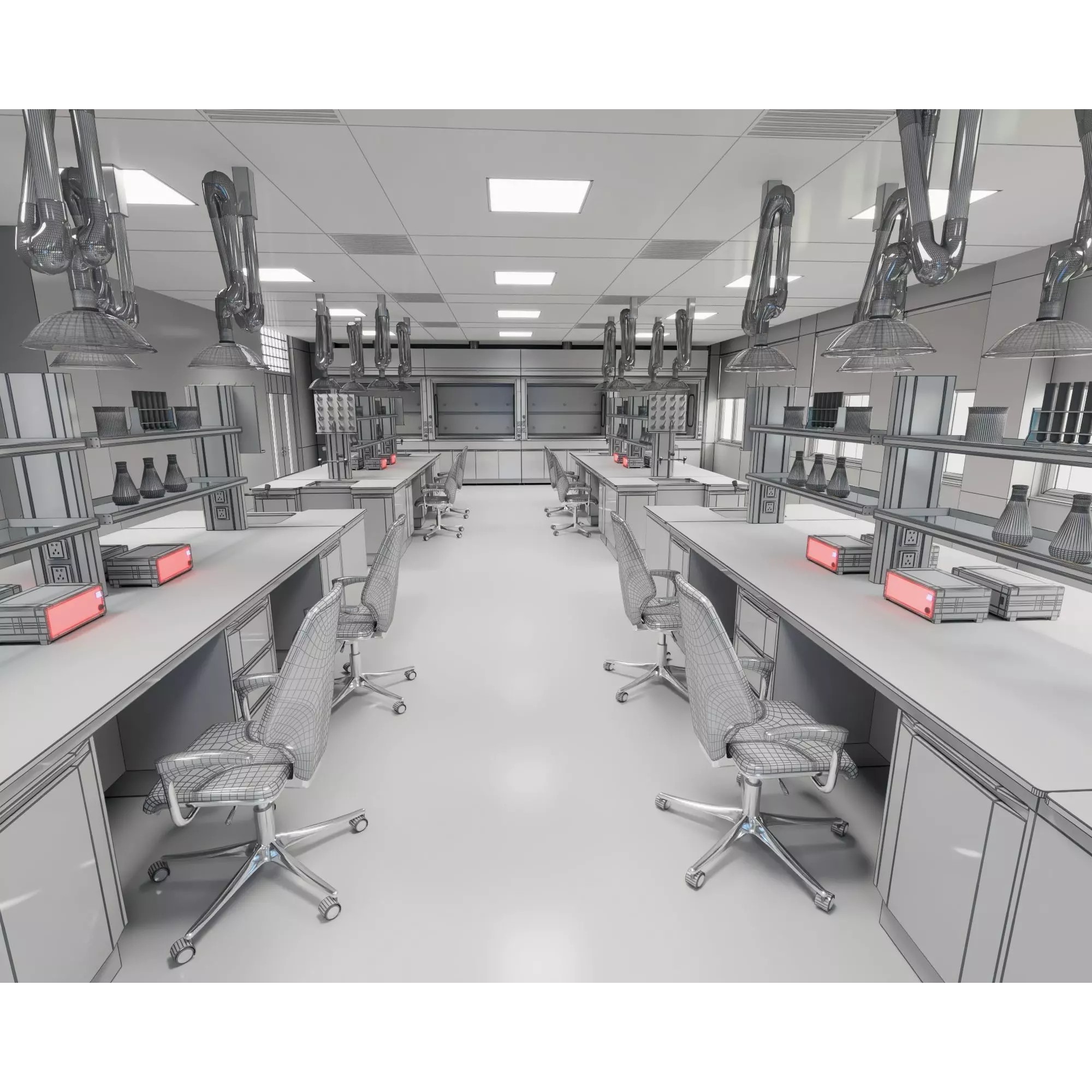 Modern Laboratory - Low-Poly Game-Ready 3D Model