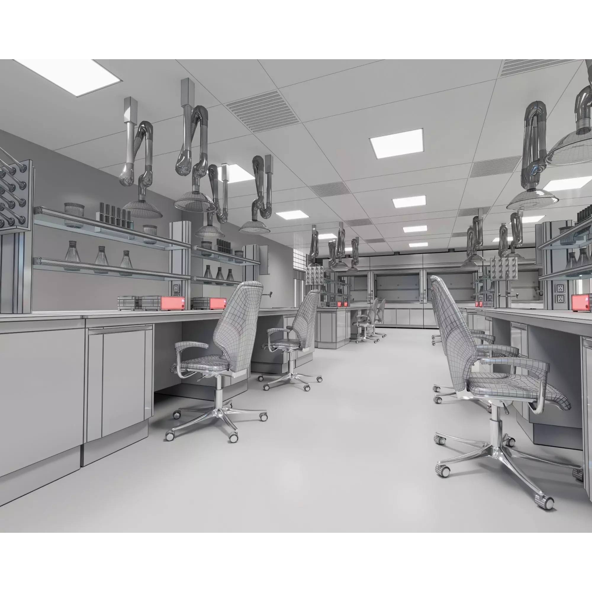 Modern Laboratory - Low-Poly Game-Ready 3D Model - View 12