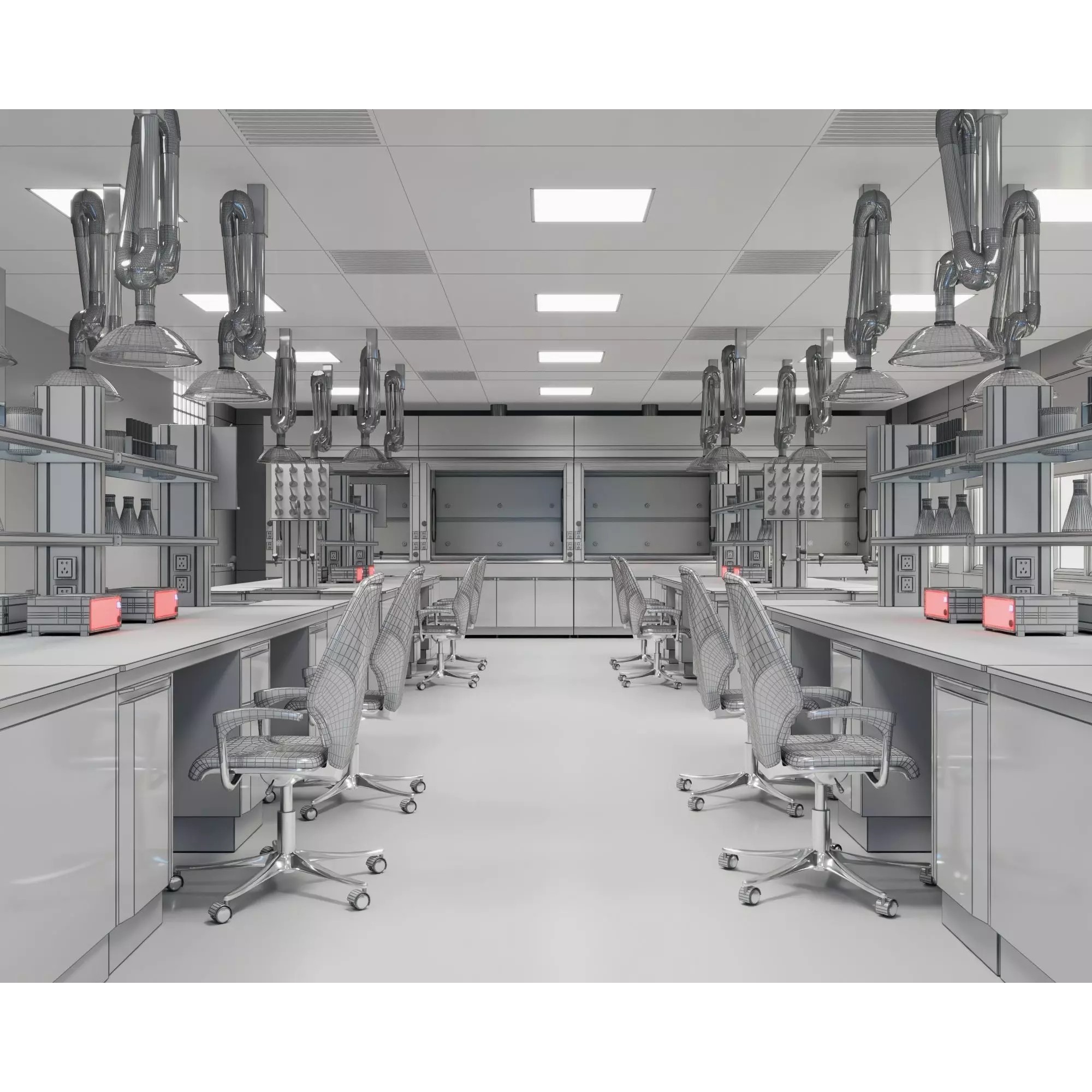 Modern Laboratory - Low-Poly Game-Ready 3D Model - View 4