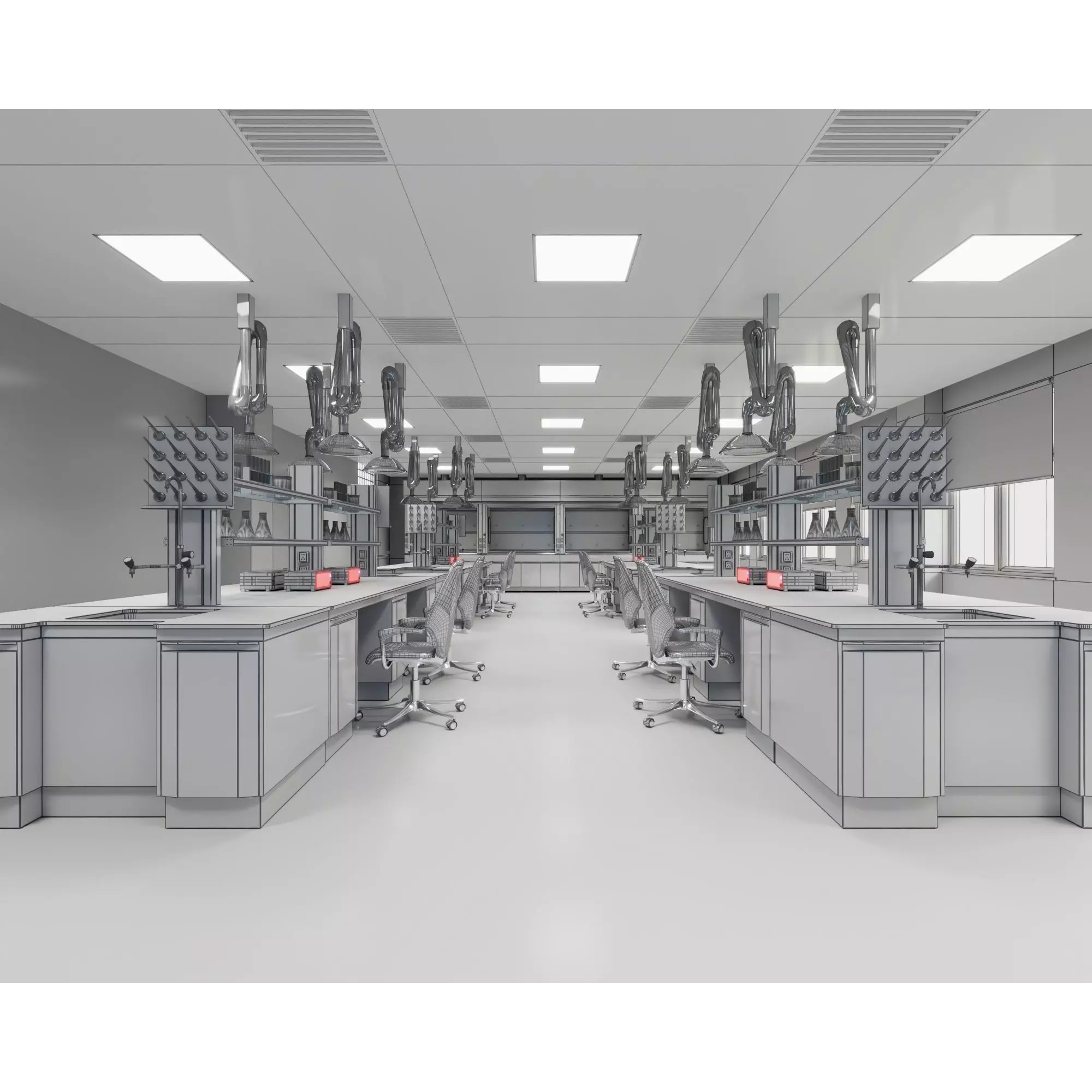 Modern Laboratory - Low-Poly Game-Ready 3D Model - View 5