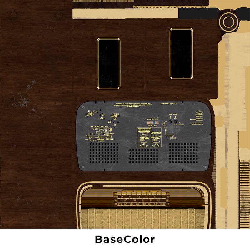 Old Antique Radio - Low-Poly Game-Ready 3D Model - View 21