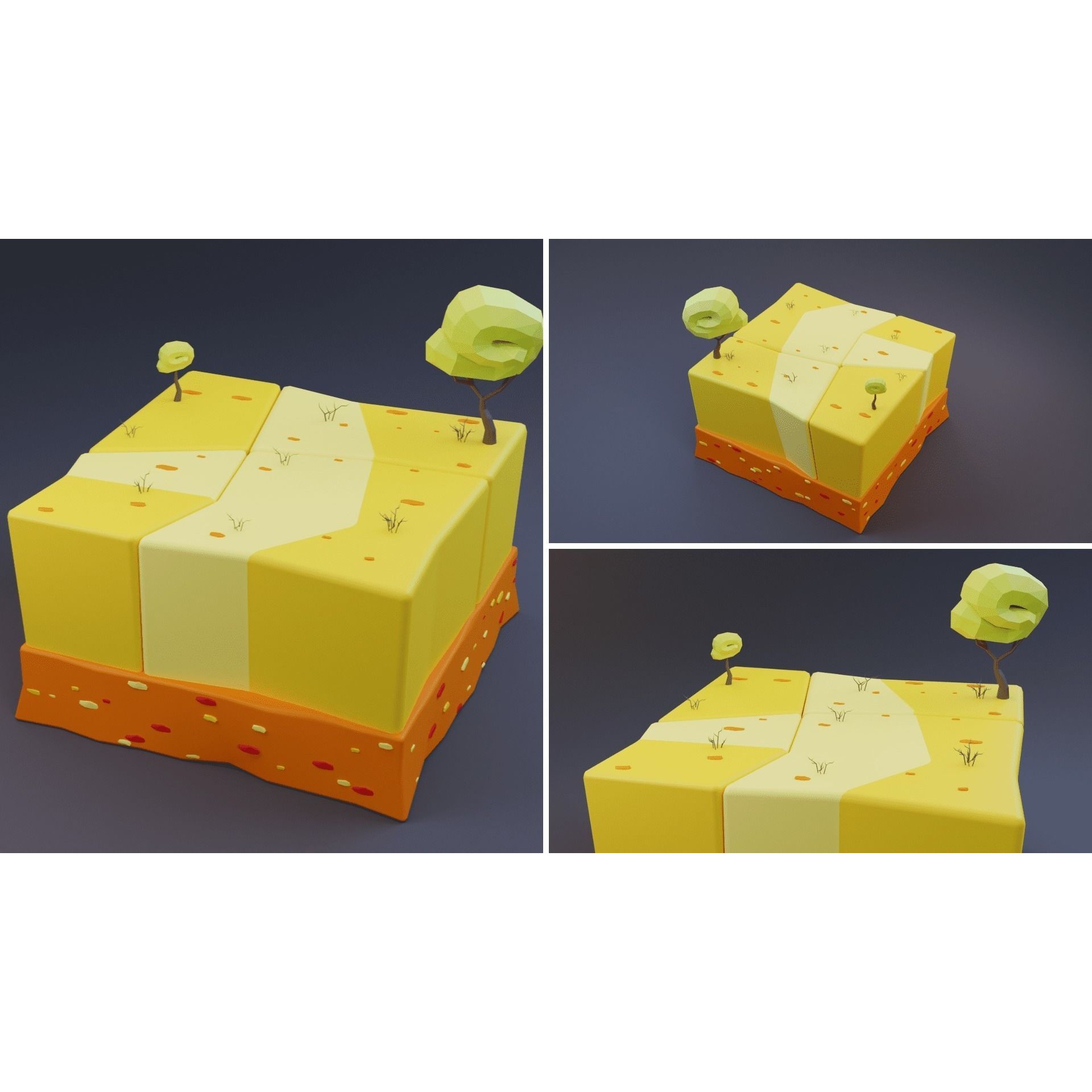 Low Poly Worlds Islands Exteriors Pack - Low-Poly Game-Ready 3D Model - View 18