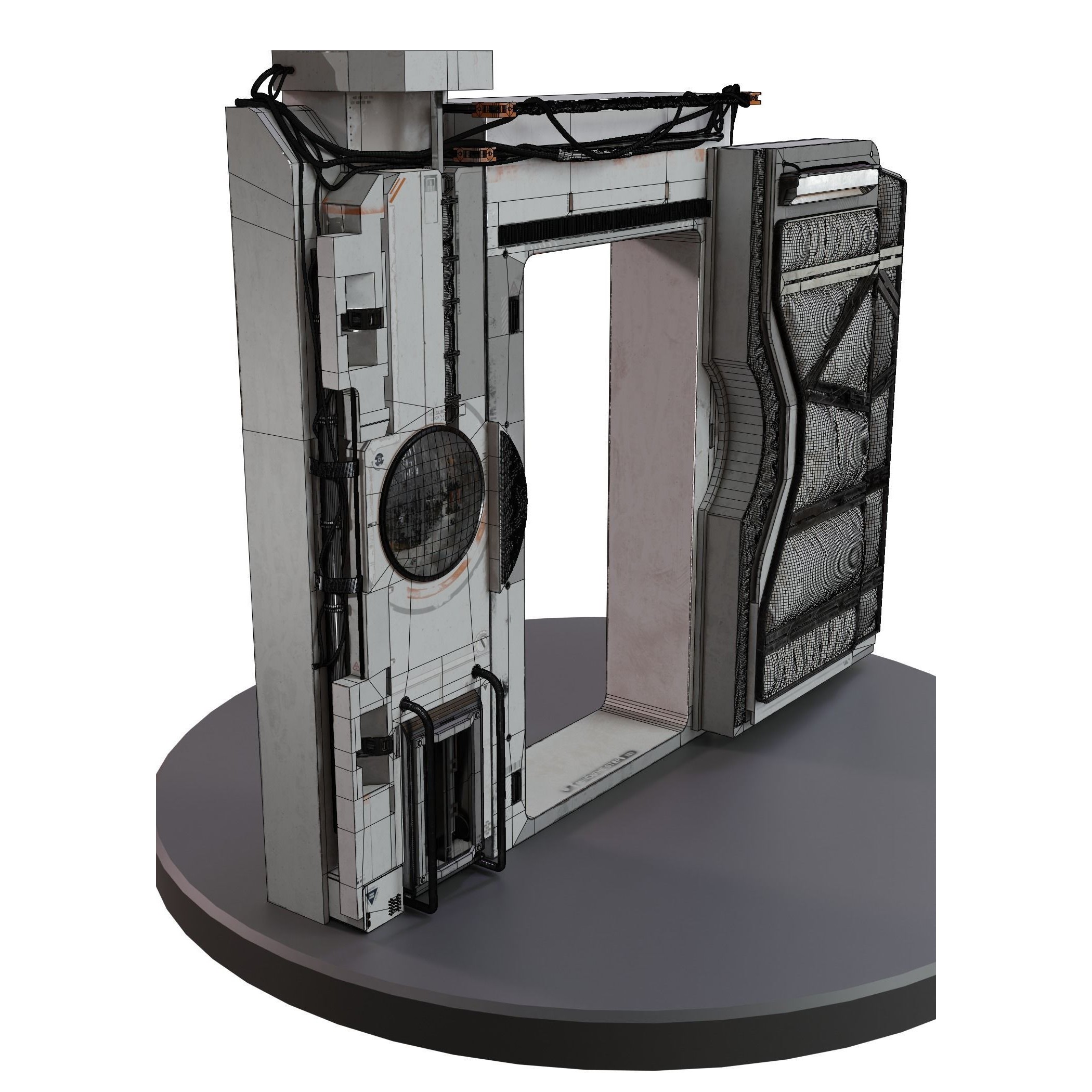Animated Sci-Fi Door - Exceptional Quality 3D Model - View 3