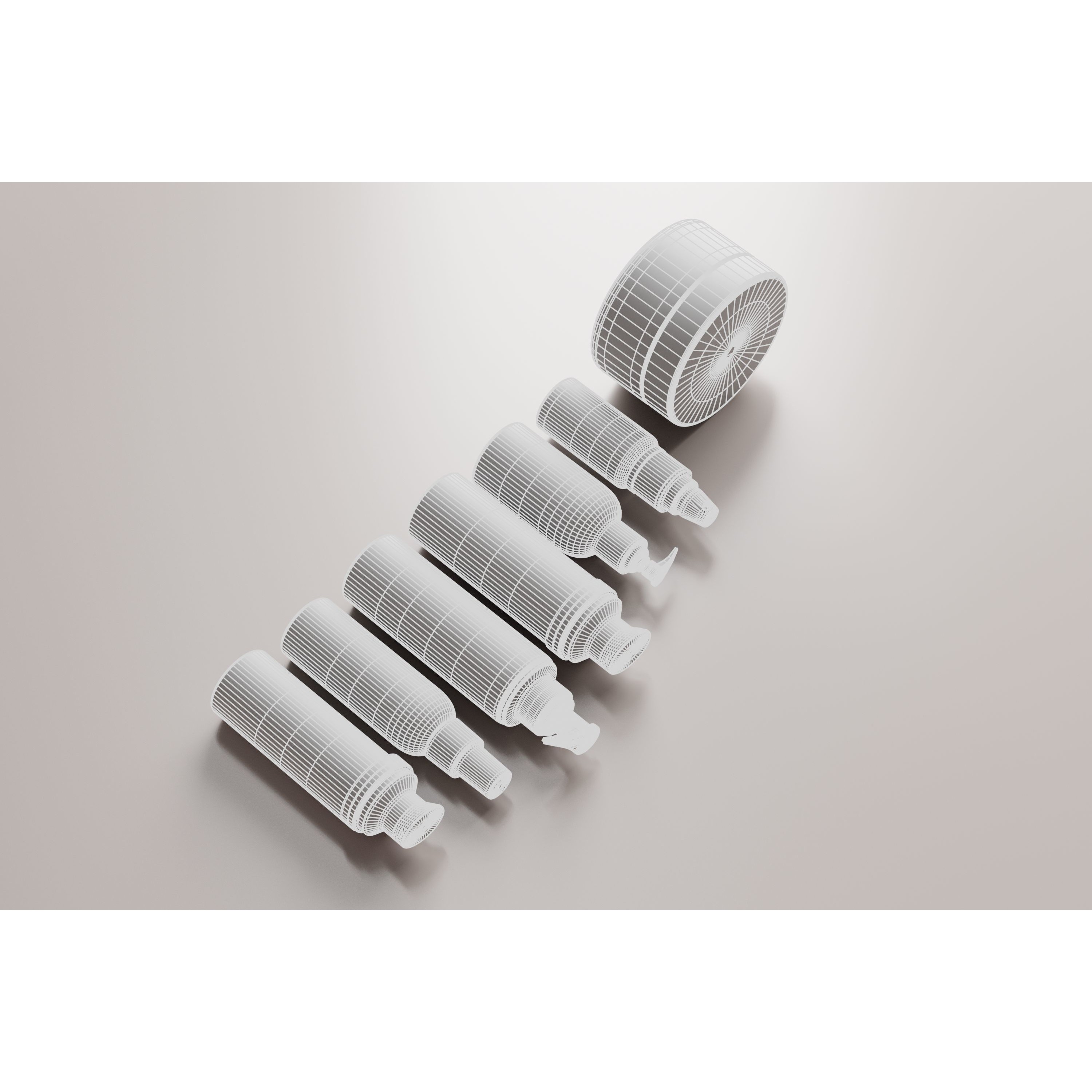 Cosmetic Bottle Collection - Low-Poly Game-Ready 3D Model